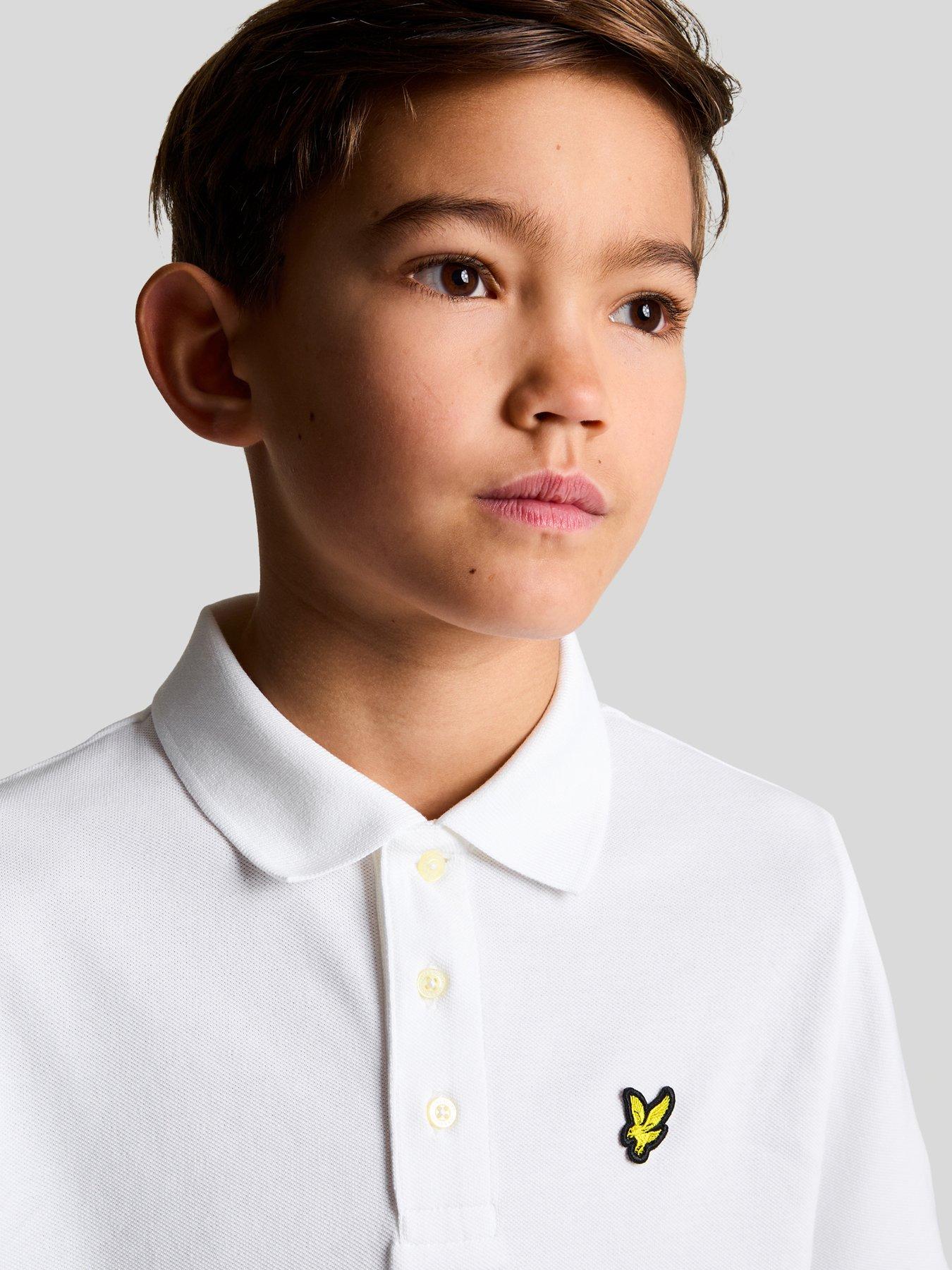 Lyle Scott Boys Short Sleeve Polo Shirt White Very