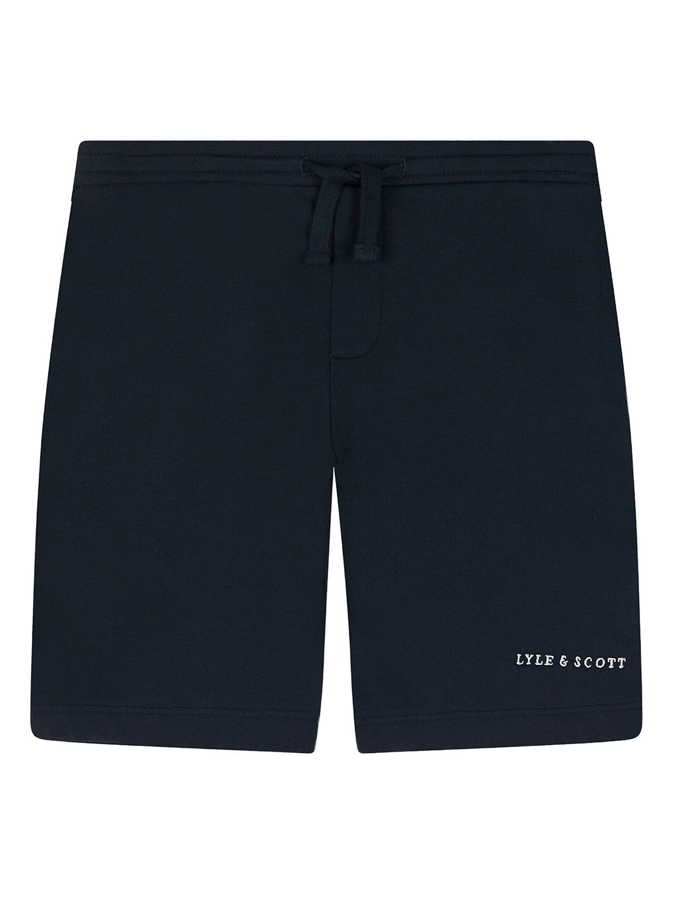 Lyle & Scott Boys Script Embroidered Sweat Shorts - Gunmetal