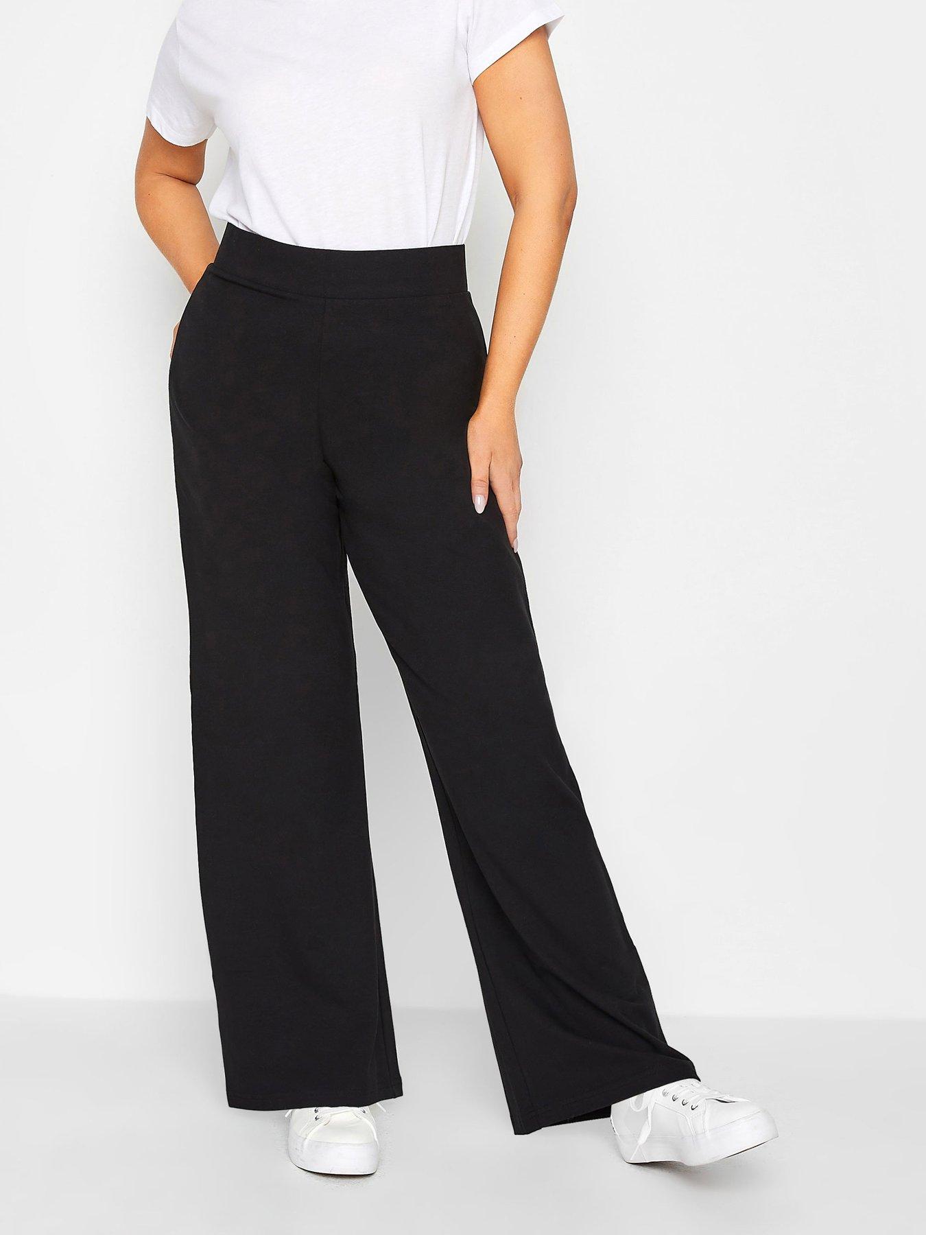 V by Very Petite Wide Leg Trouser - Black