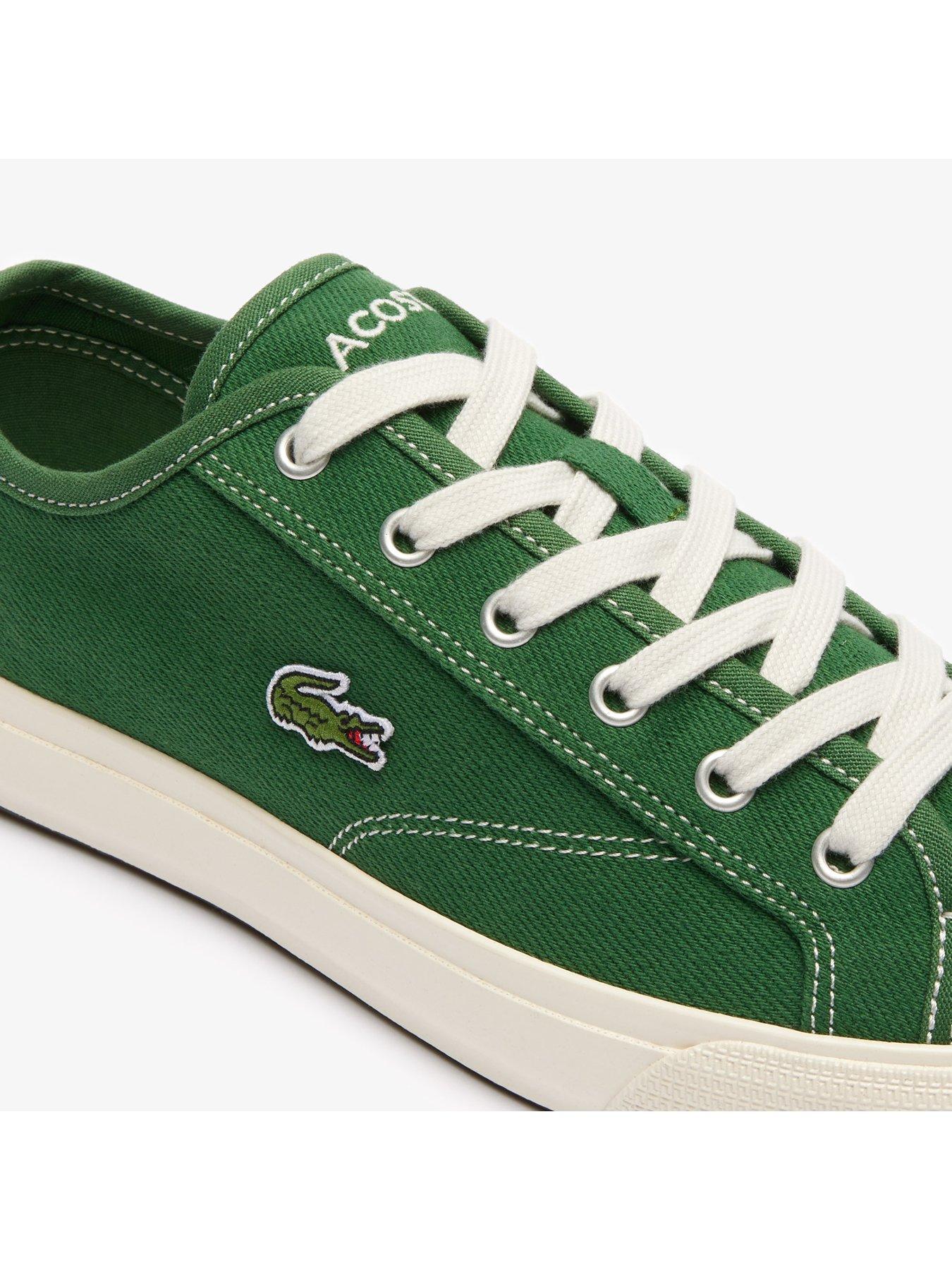 Green lacoste trainers hotsell