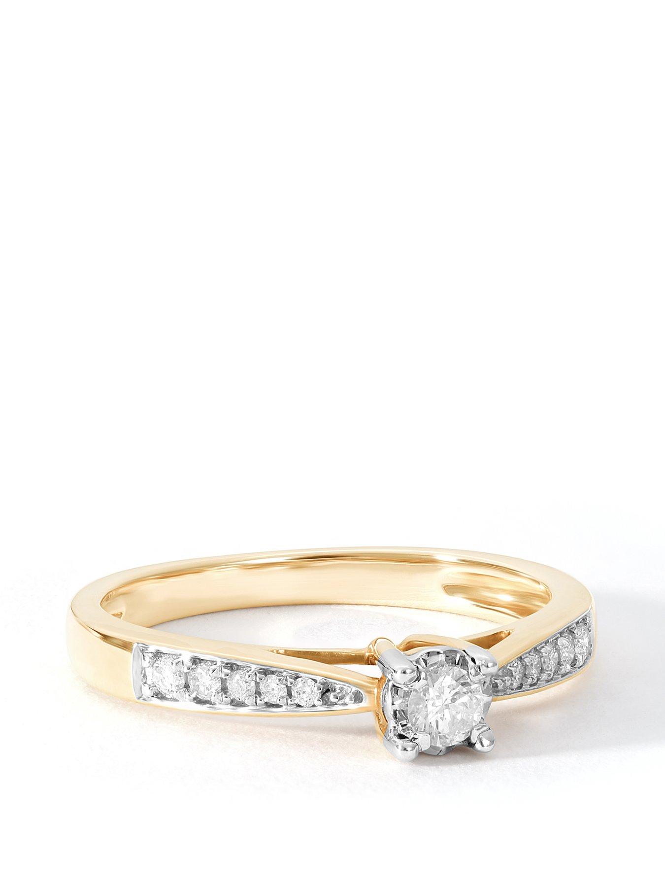 0.20Ct Diamond Wedding Ring In 9ct Yellow Gold main image 1
