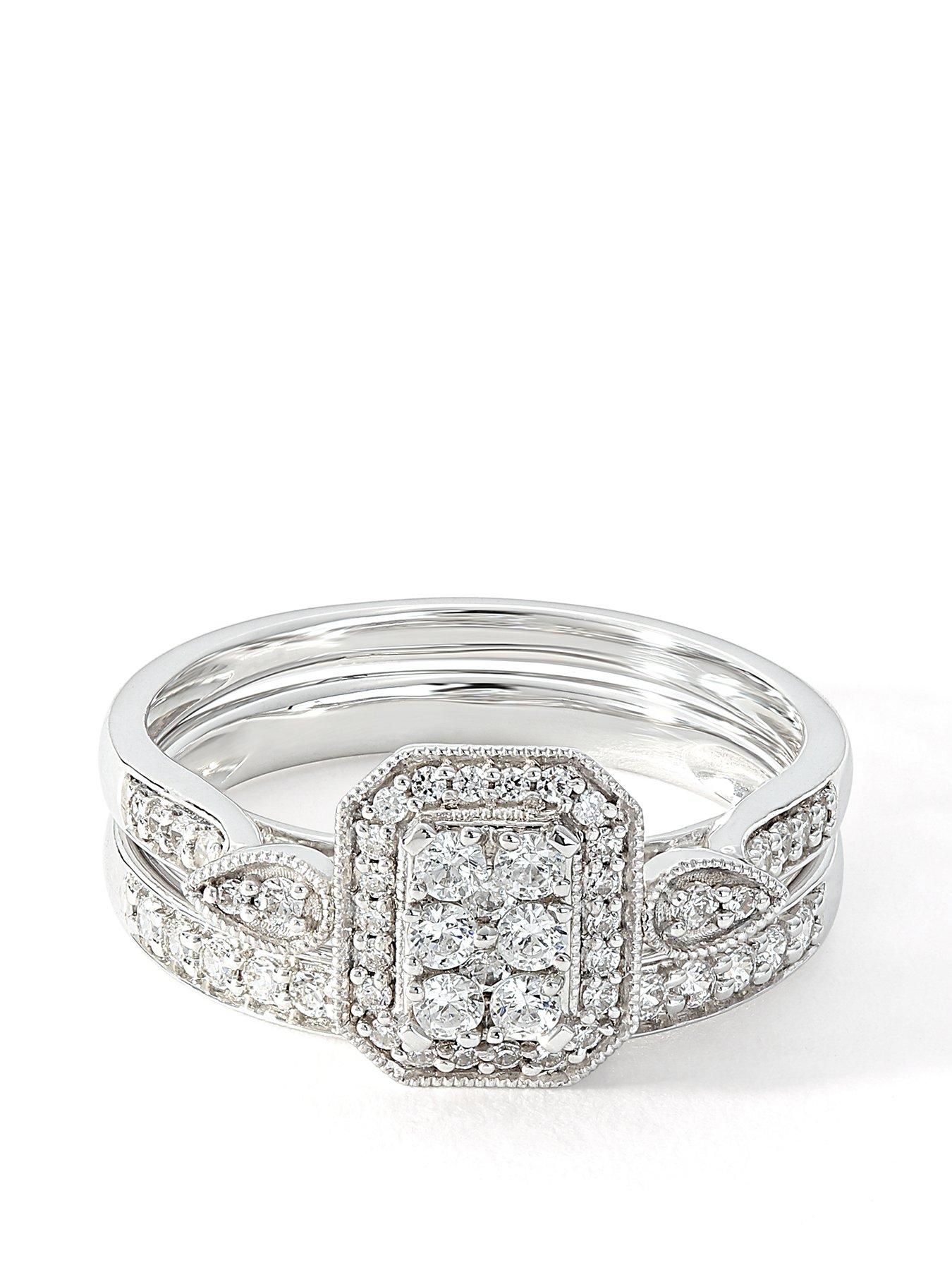 0.25ct Diamond Wedding Ring In 9ct White Gold main image 1