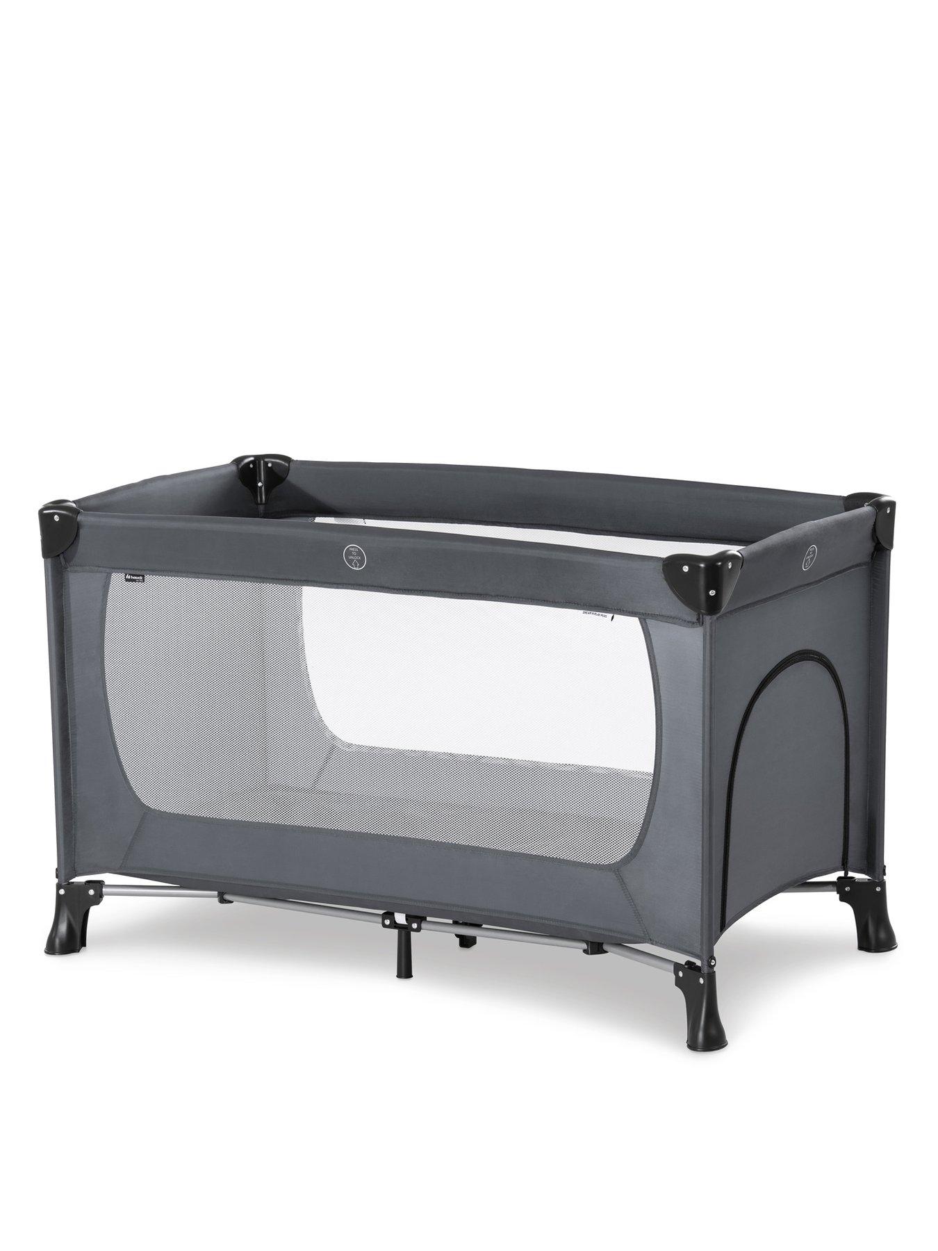 Product photograph of Hauck Dream N Play Plus Travel Cot- Grey from very.co.uk