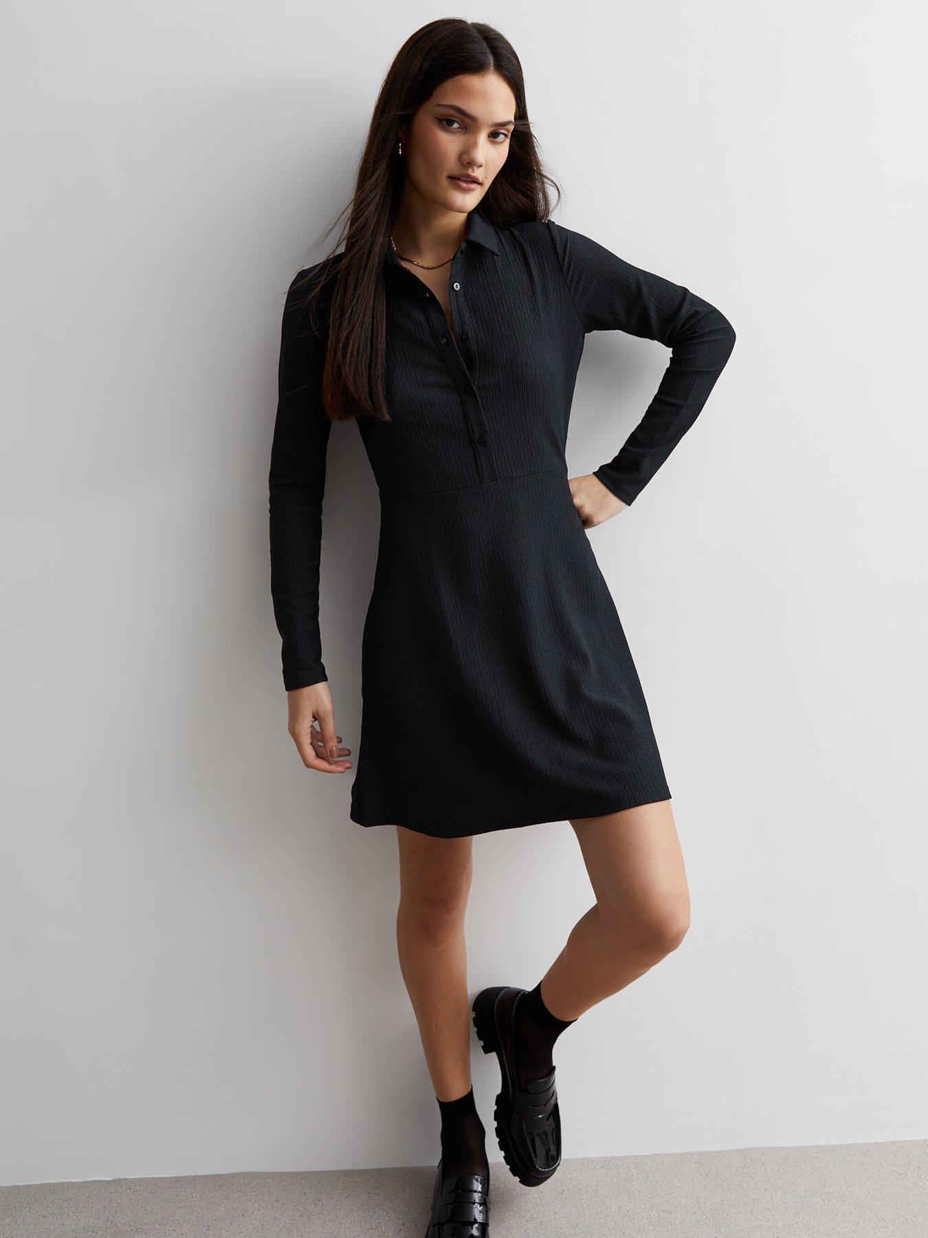 Black day hotsell dress with sleeves