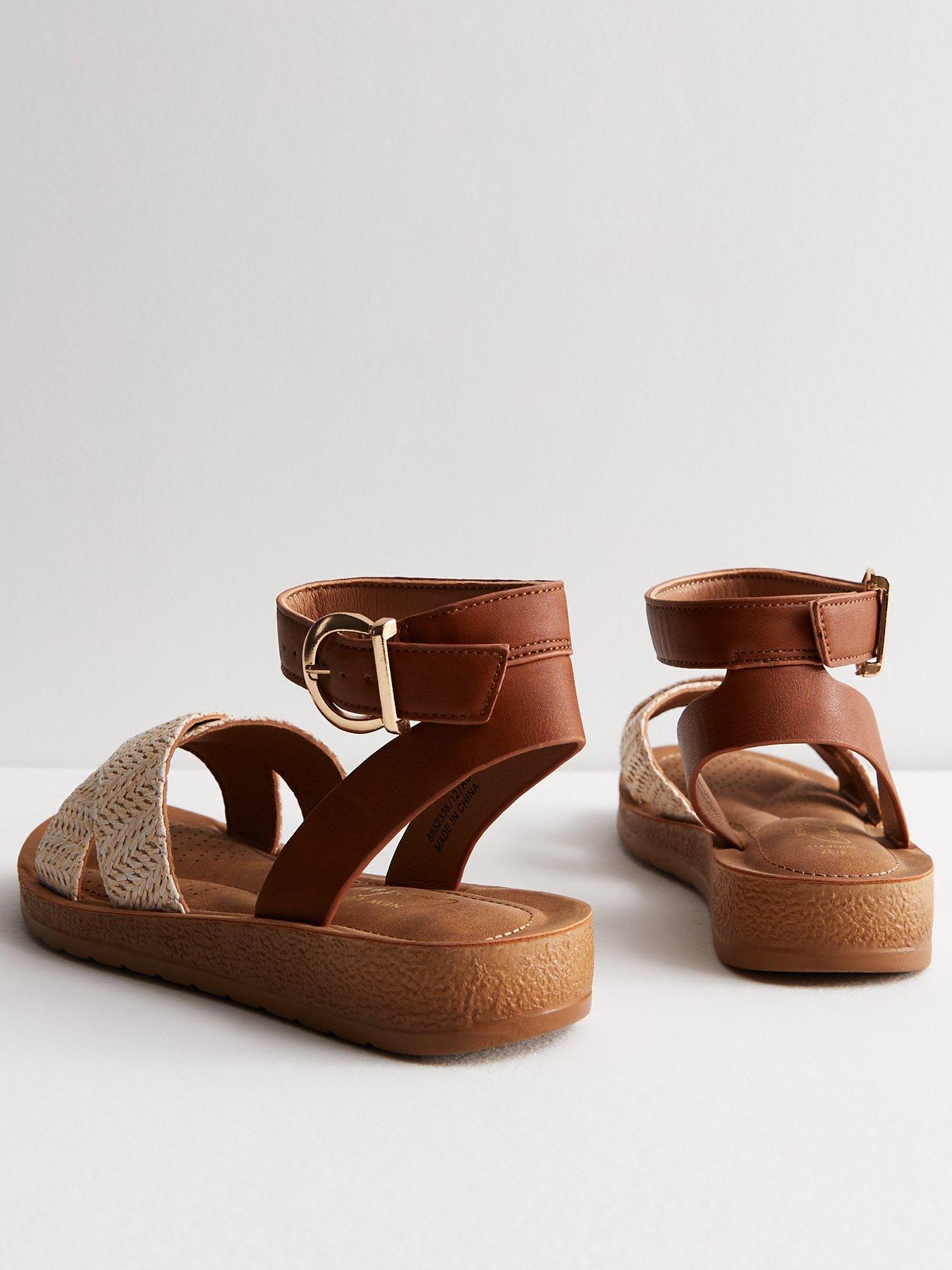 New look tan hot sale sandals wide fit