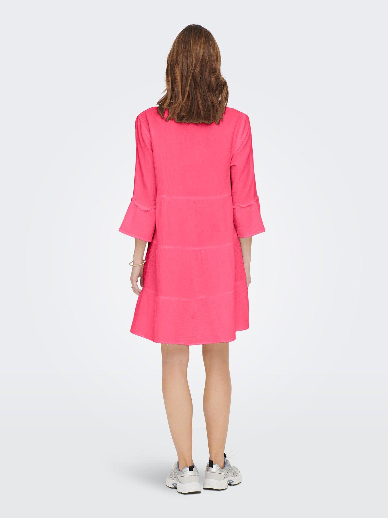 Tiered Tunic Dress Pink