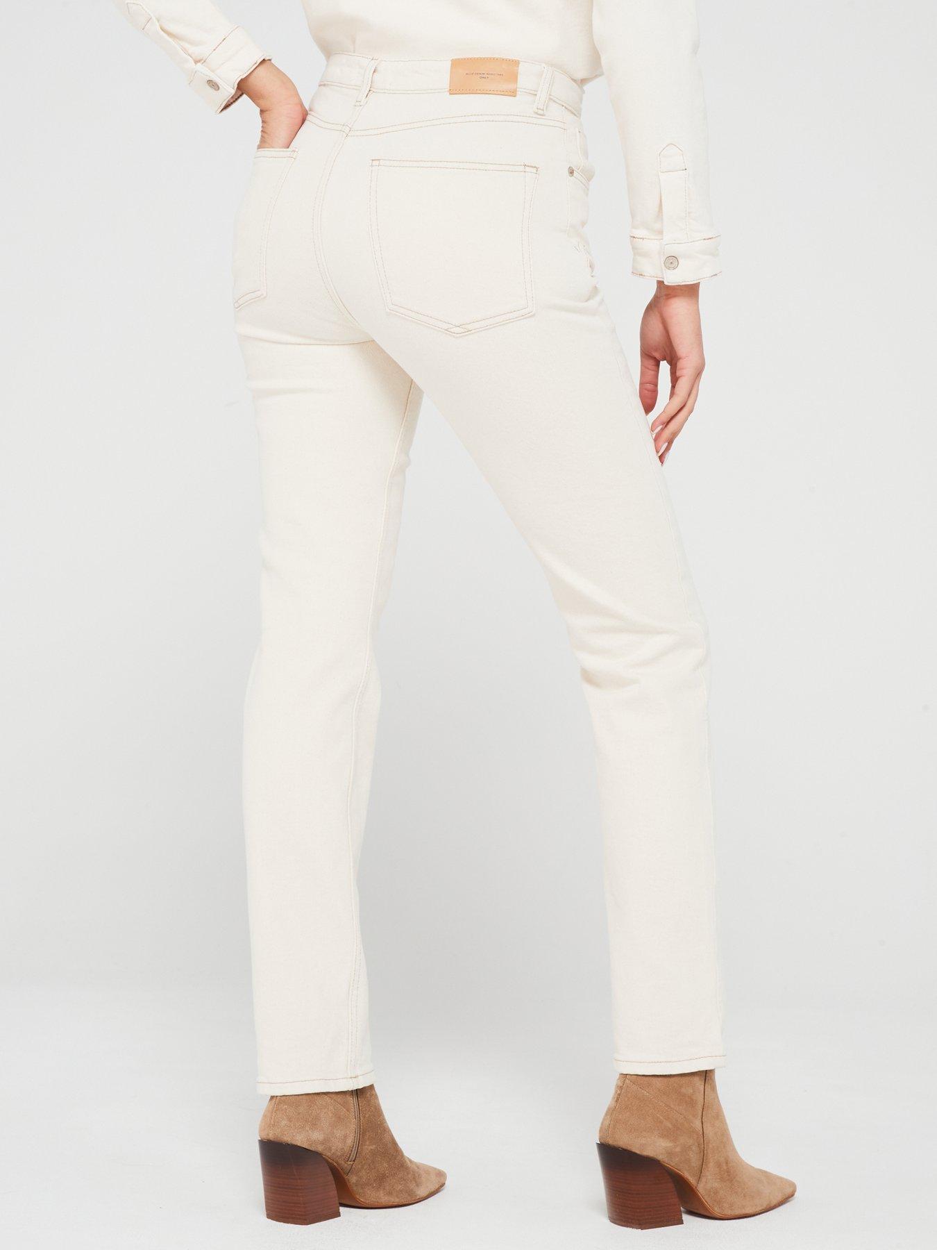 Image 2 of 4 of Only Slim Western Style Jeans - Ecru
