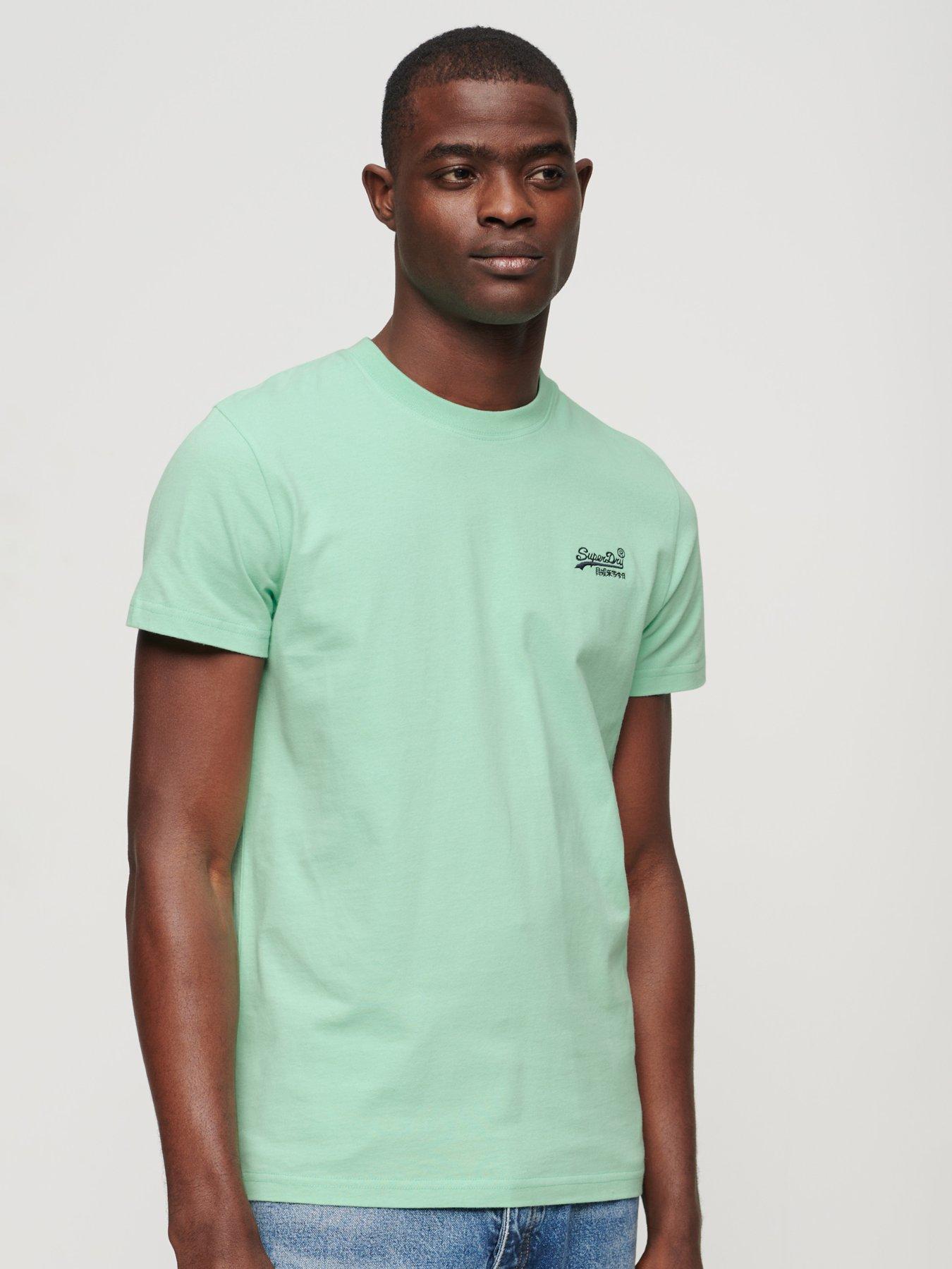 undefined Essential Logo Embroidered T-Shirt - Light Green