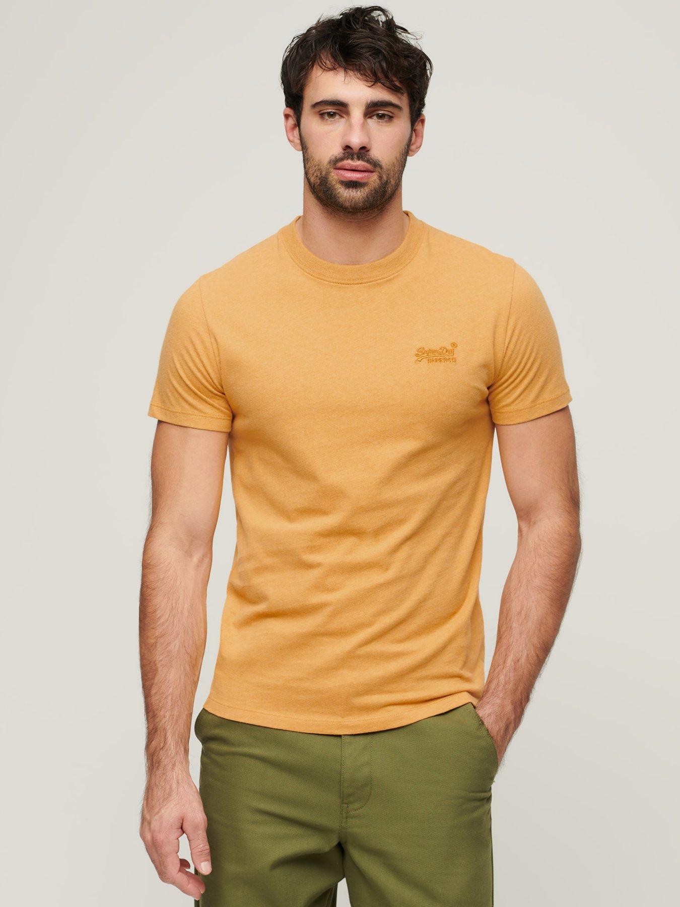 undefined Essential Logo Embroidered T-Shirt - Yellow