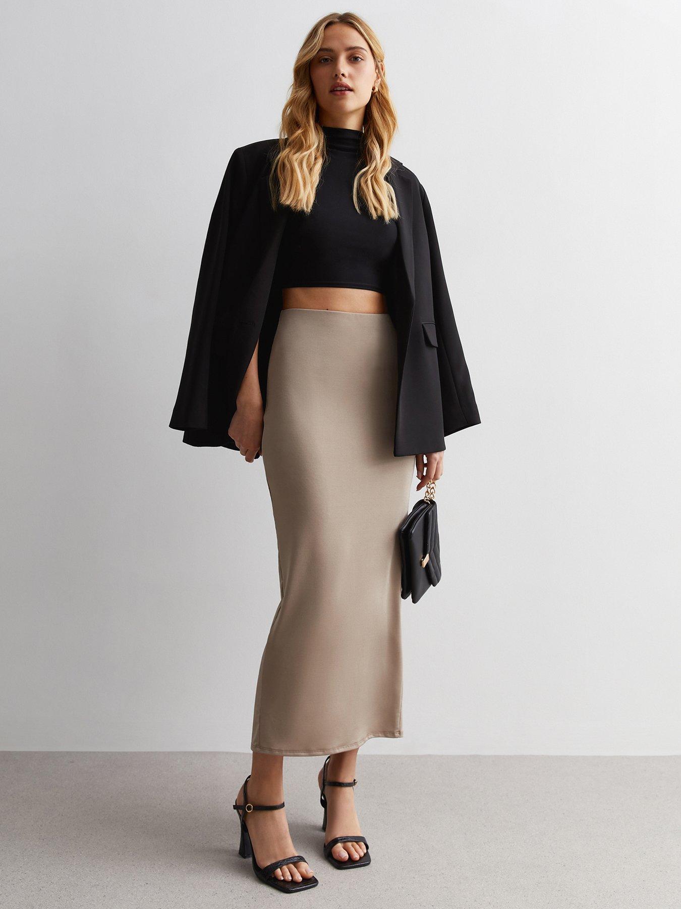 Brown jersey skirt clearance uk