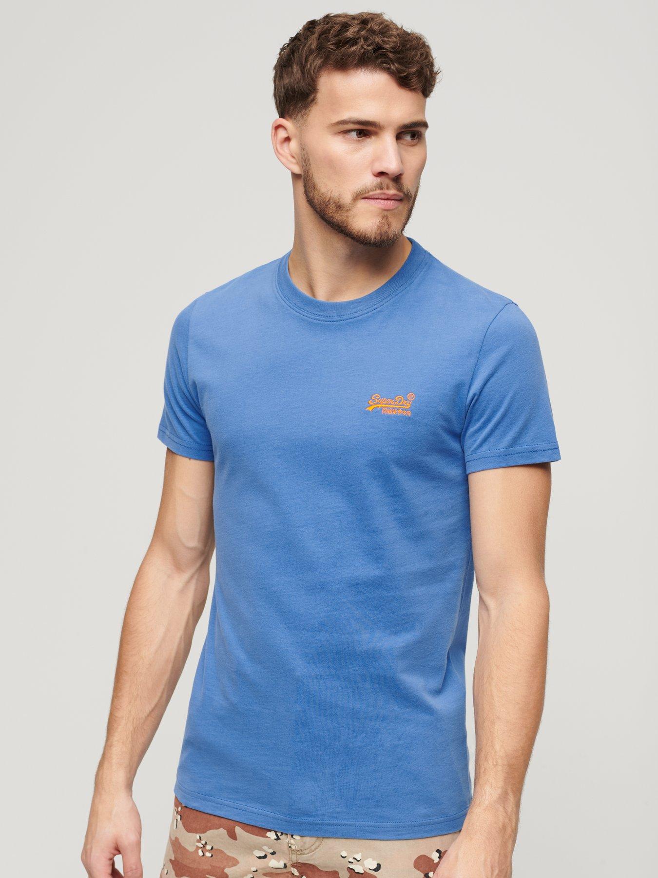 undefined Essential Logo Embroidered T-Shirt - Bright Blue