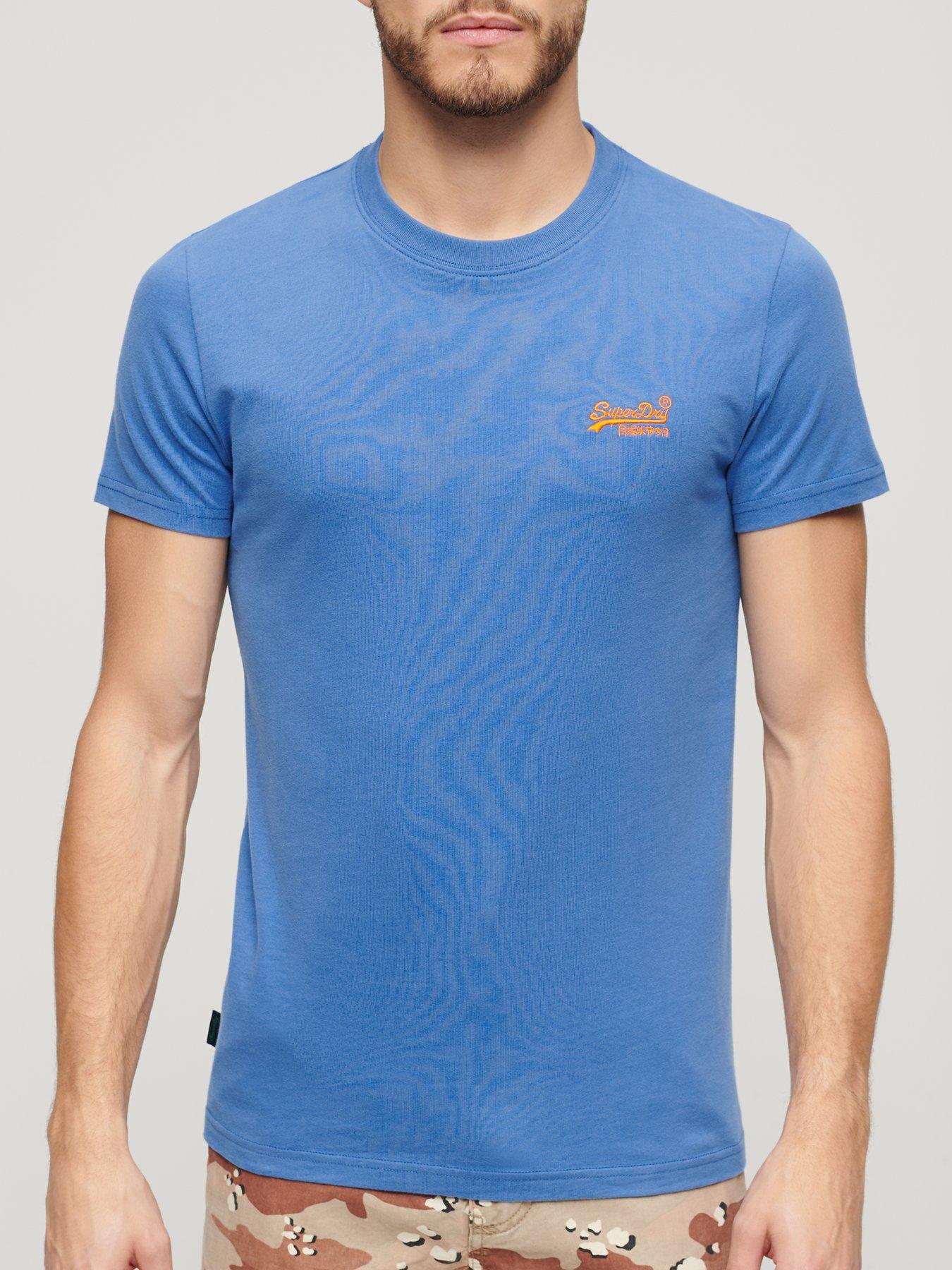 Image 3 of 5 of Superdry Essential Logo Embroidered T-Shirt - Bright Blue