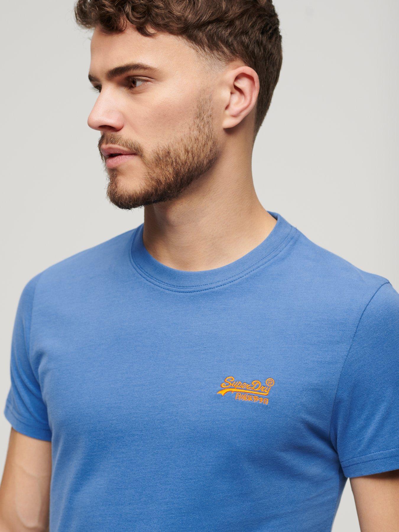 Image 4 of 5 of Superdry Essential Logo Embroidered T-Shirt - Bright Blue
