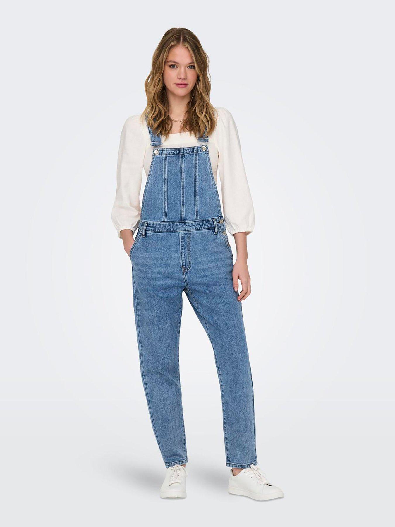 Only Denim Dungarees - Light Blue | Very.co.uk