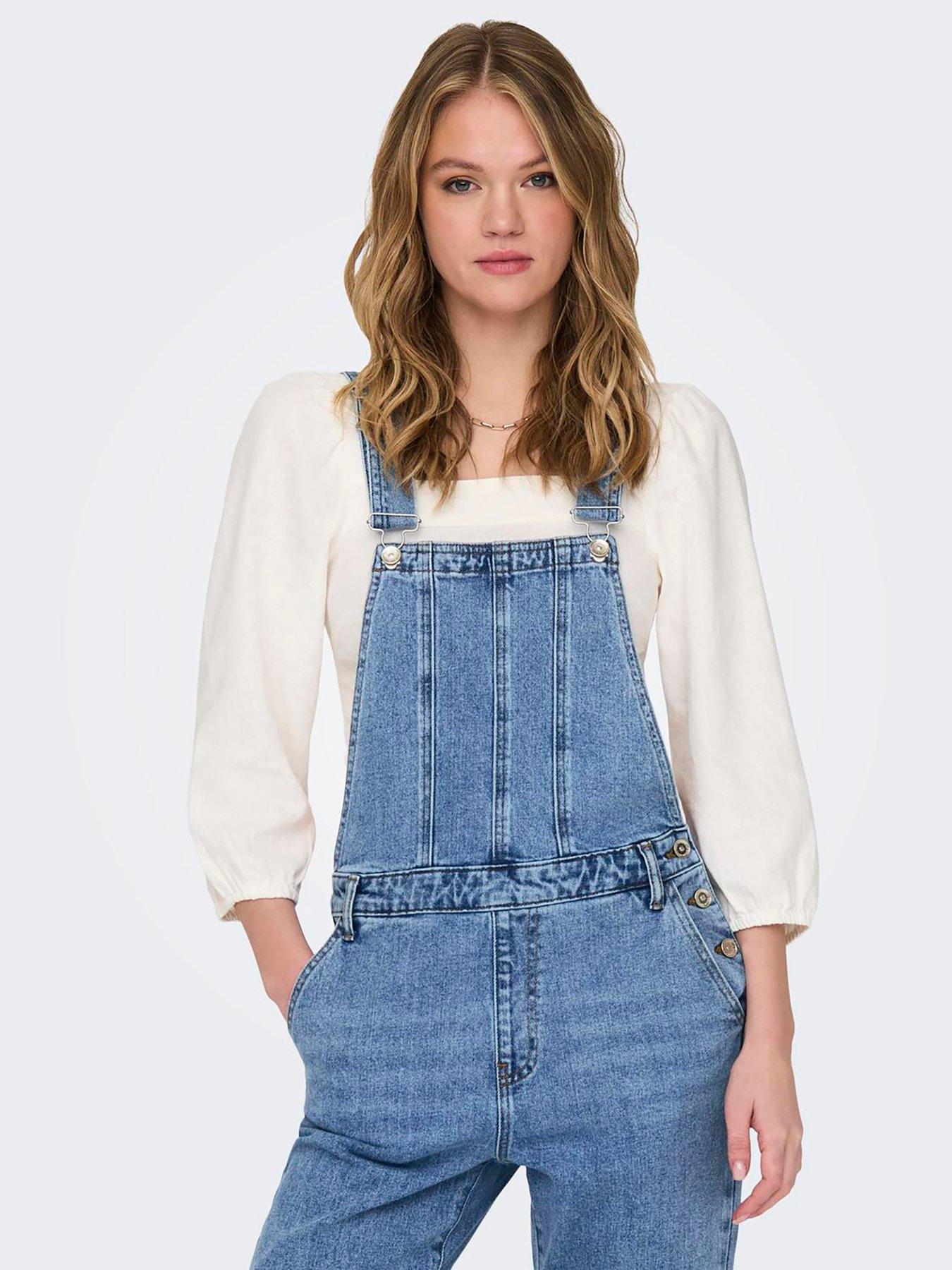 Only Denim Dungarees - Light Blue | Very.co.uk