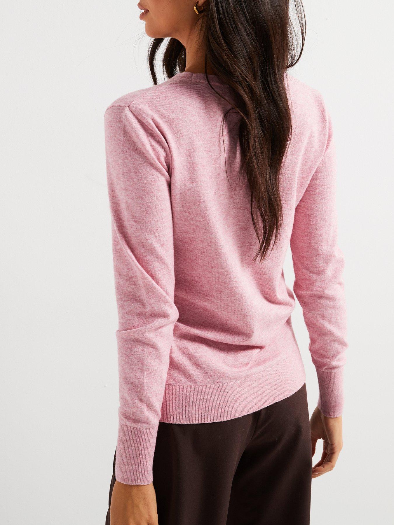 Everyday V Neck Jumper - Light Pink | Very