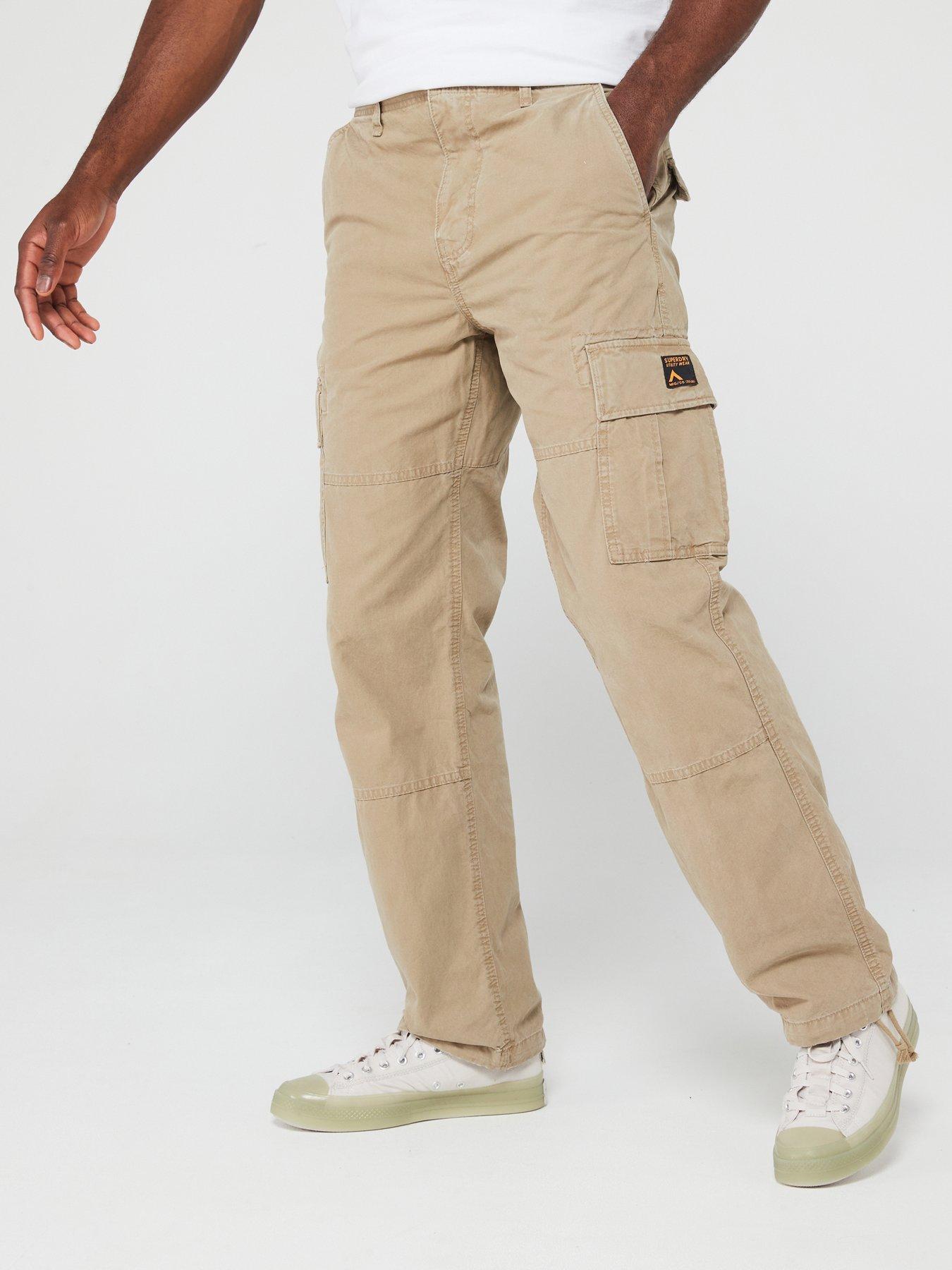 undefined Baggy Cargo Trousers - Beige