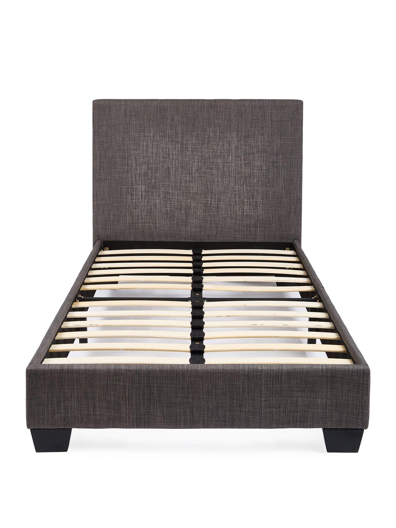 Image 2 of 6 of The Very Collection Riley Fabric Single Bed Frame with Mattress Options (Buy &amp; SAVE!) - Dark Grey - FSC&reg; Certified