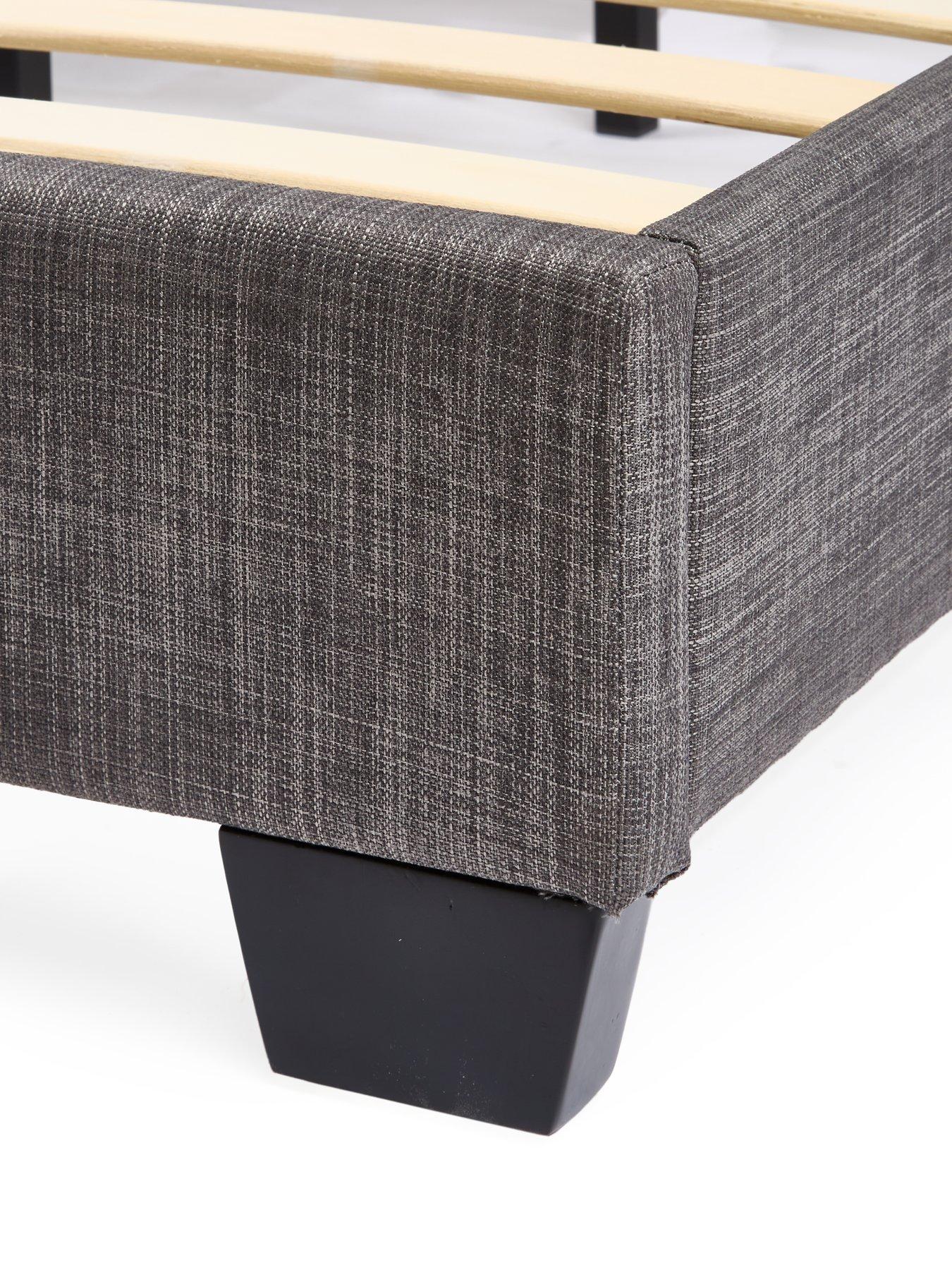Image 5 of 6 of The Very Collection Riley Fabric Single Bed Frame with Mattress Options (Buy &amp; SAVE!) - Dark Grey - FSC&reg; Certified