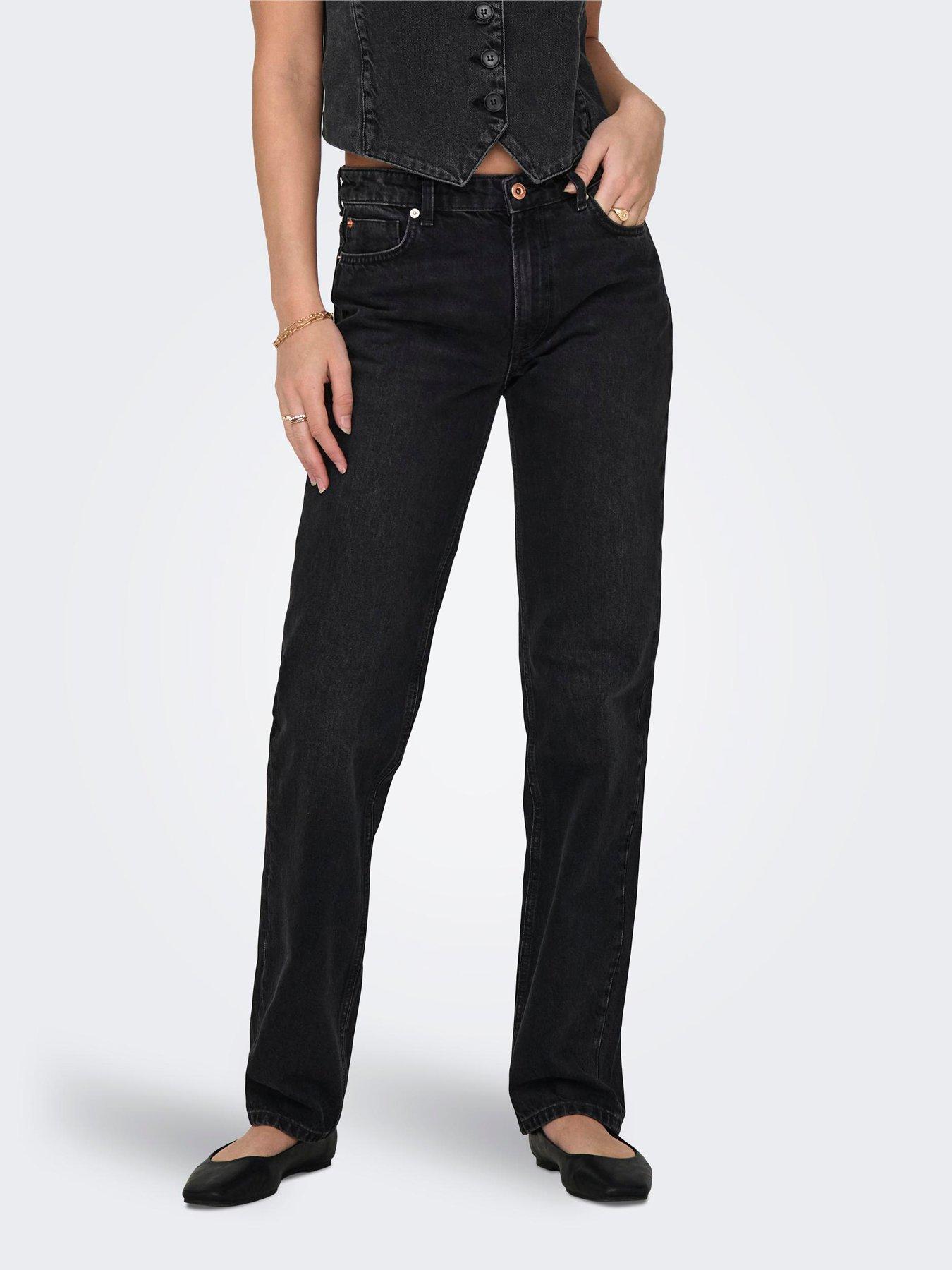 River Island Molly Mid Rise Coated Denim Jegging - Black