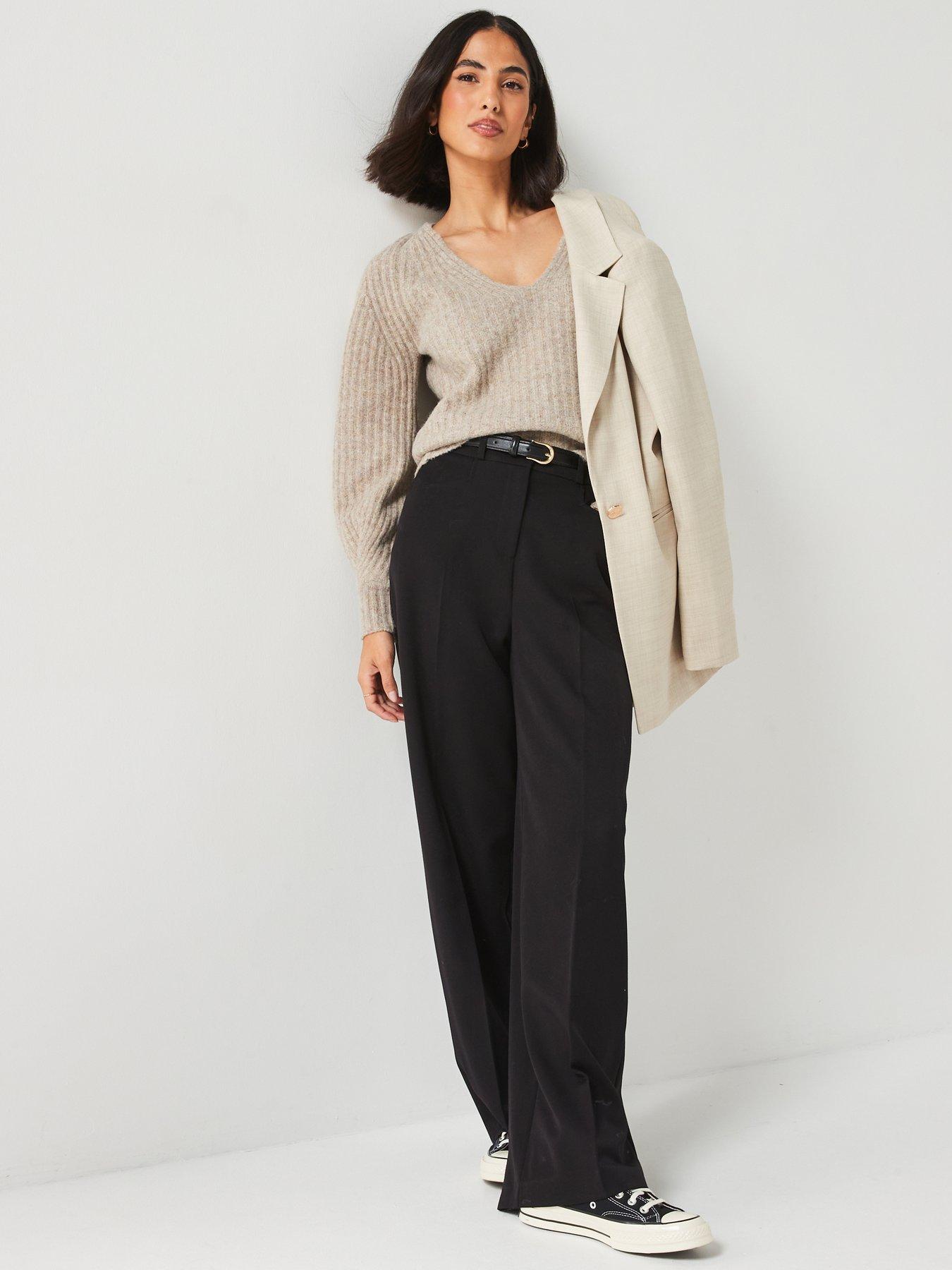 5391 Brown V Neck Jumper