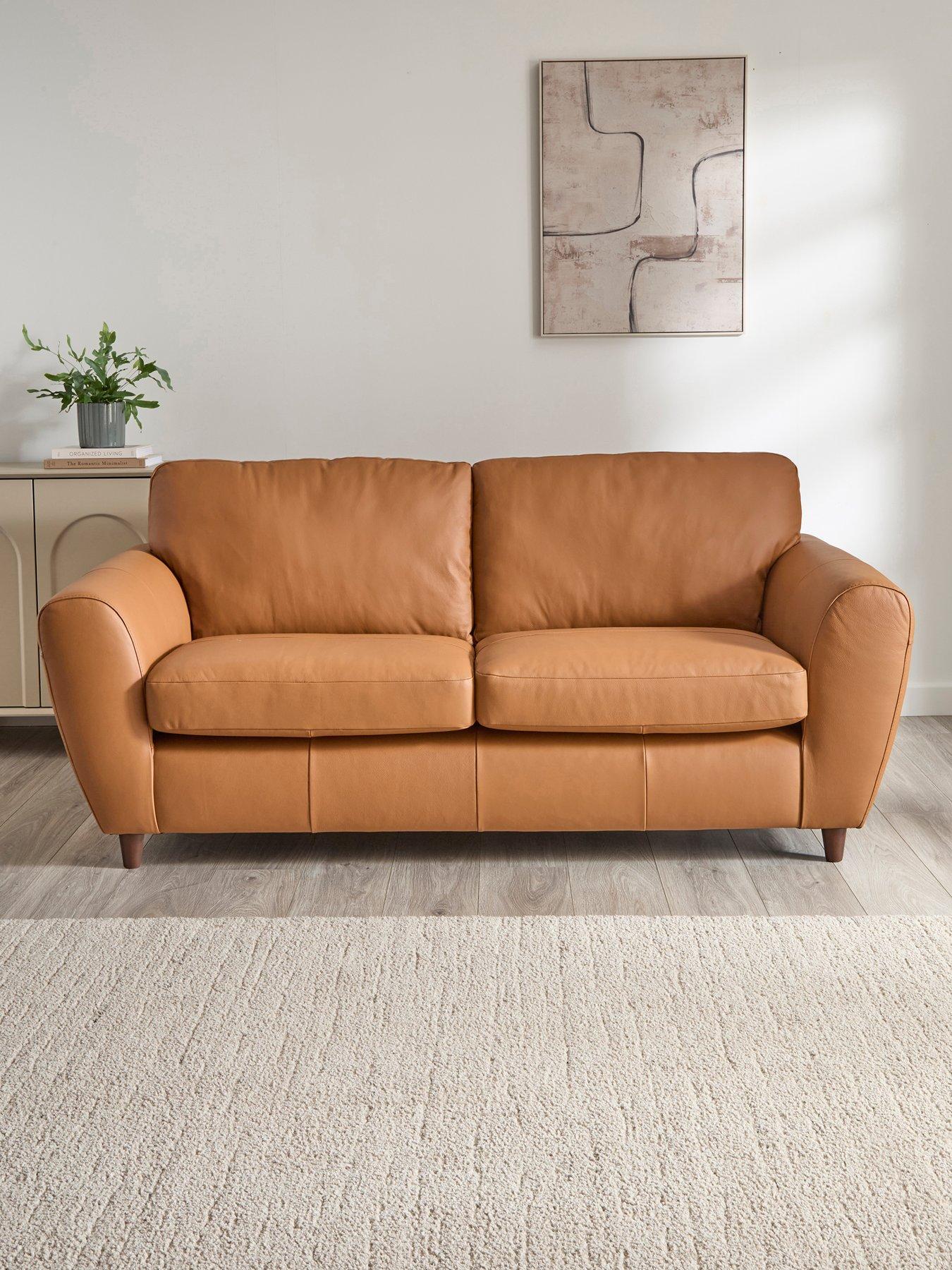 The Very Collection Shay Italian Leather 3 Seater Sofa