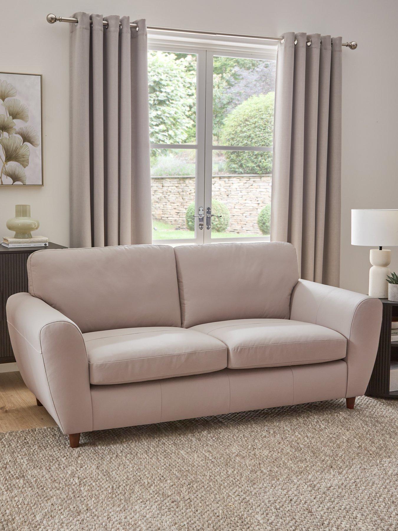 The Very Collection Shay Italian Leather 3 Seater Sofa