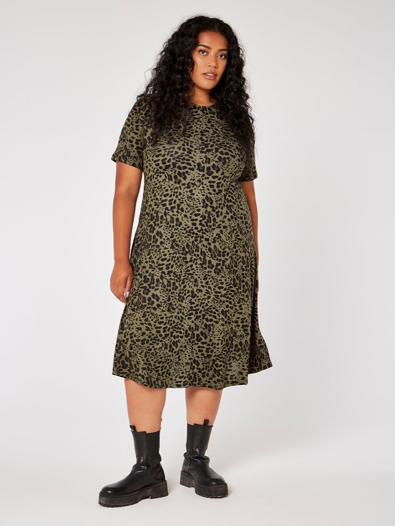 Leopard print outlet a line dress