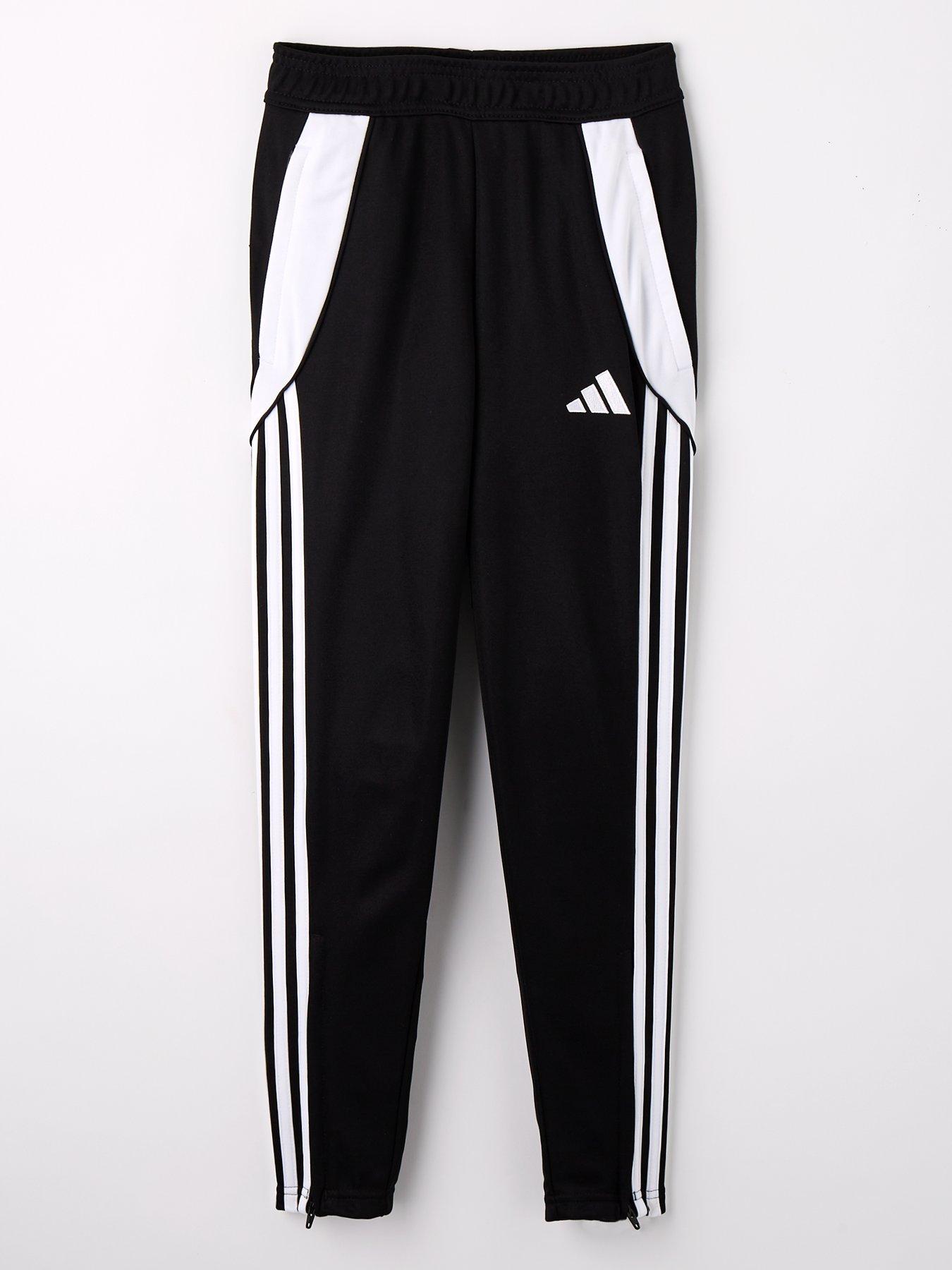 adidas Junior Tiro 24 Football Sweat Pants Black White Very