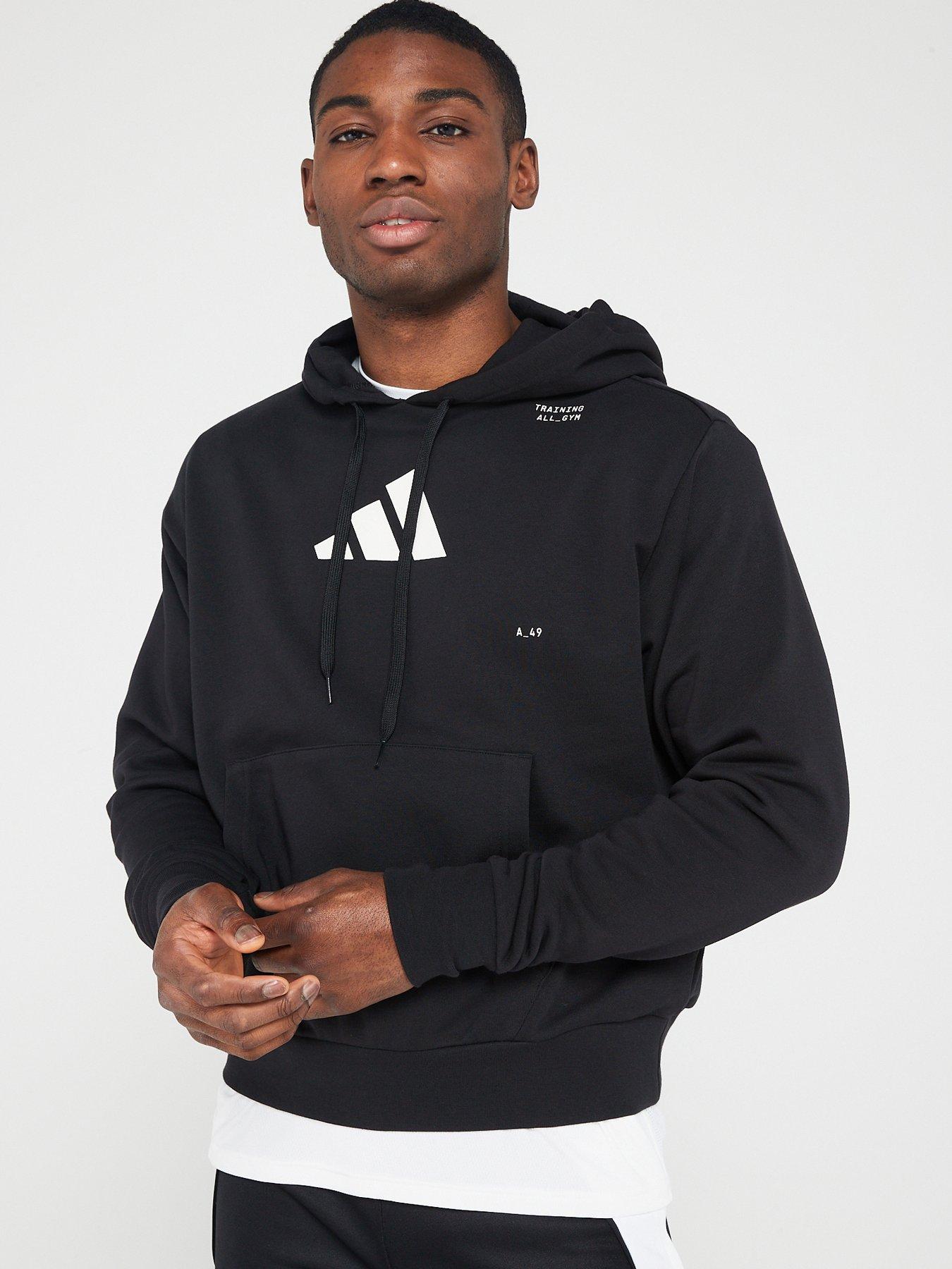 Men Hooded Hoodies Black XL Very