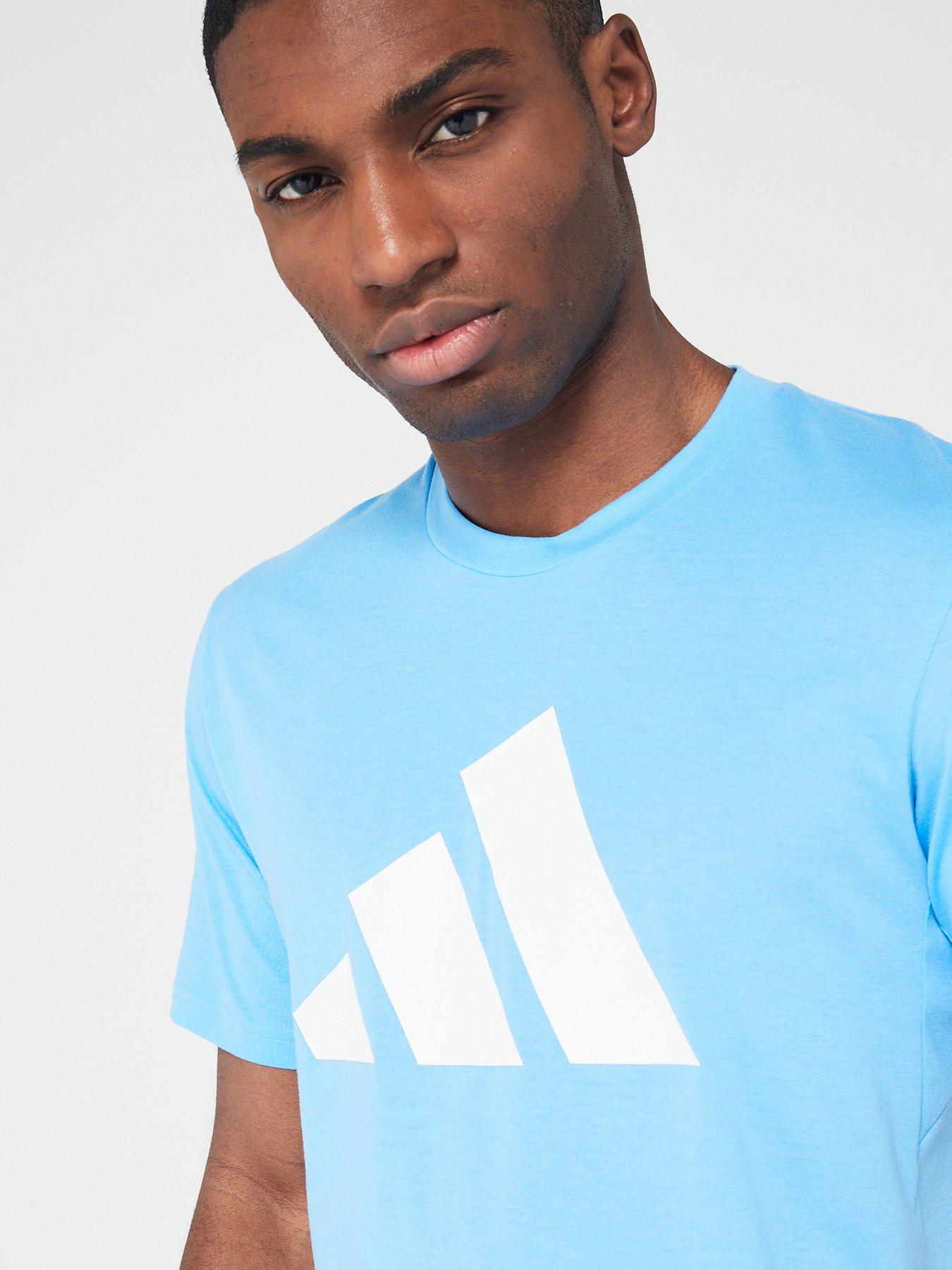 adidas Men's Train Essentials Tee - Blue | Very.co.uk