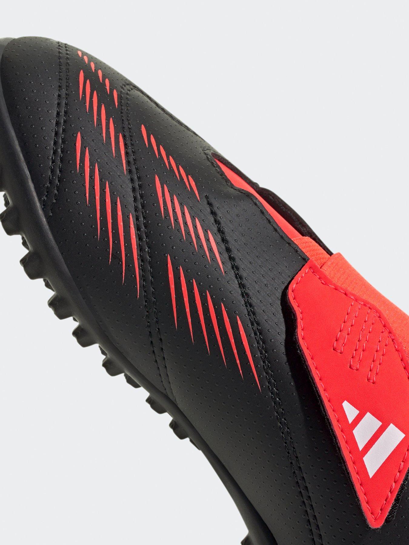 adidas Junior Predator 20.4 Velcro Astro Turf Football Boot Black White Red Very
