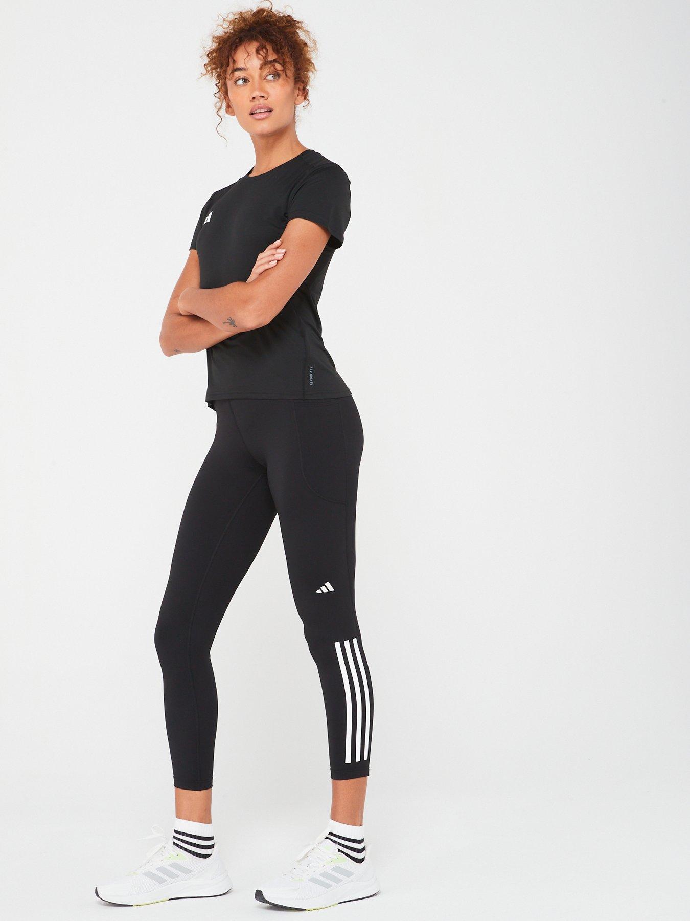 adidas adidas DailyRun 3-Stripes 7/8 Leggings - Black