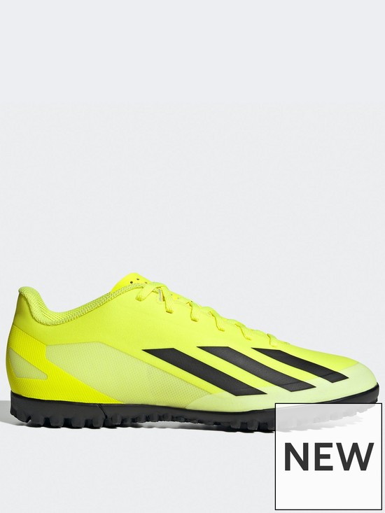 adidas Mens X Crazyfast Club Turf Football Boots - Yellow/Black/White ...