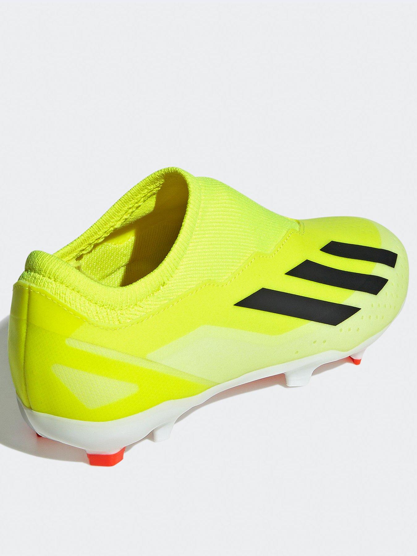 Image 3 of 6 of adidas Junior X Crazyfast League Laceless Firm Ground Boots - Yellow/Black/White