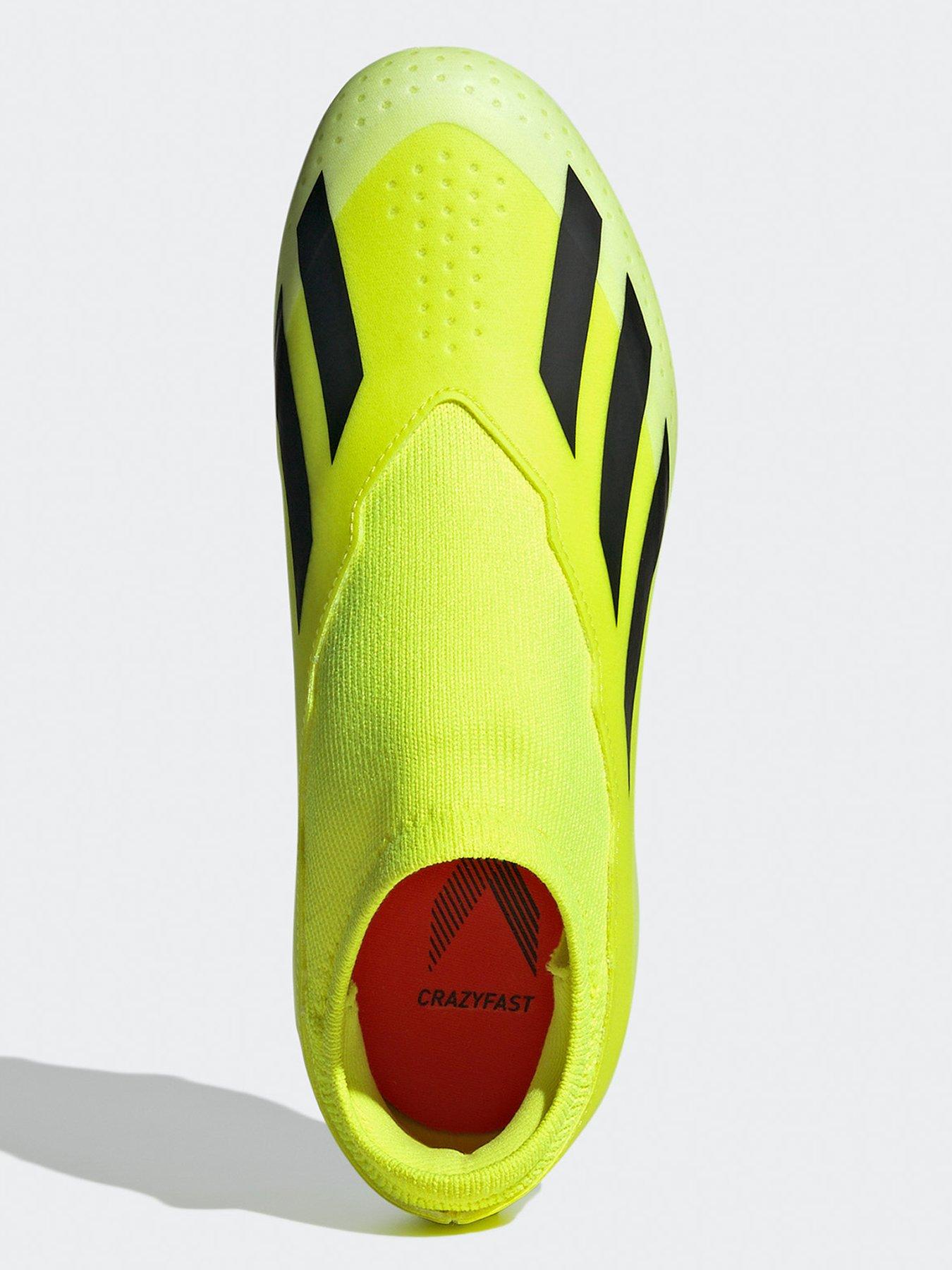 Image 4 of 6 of adidas Junior X Crazyfast League Laceless Firm Ground Boots - Yellow/Black/White