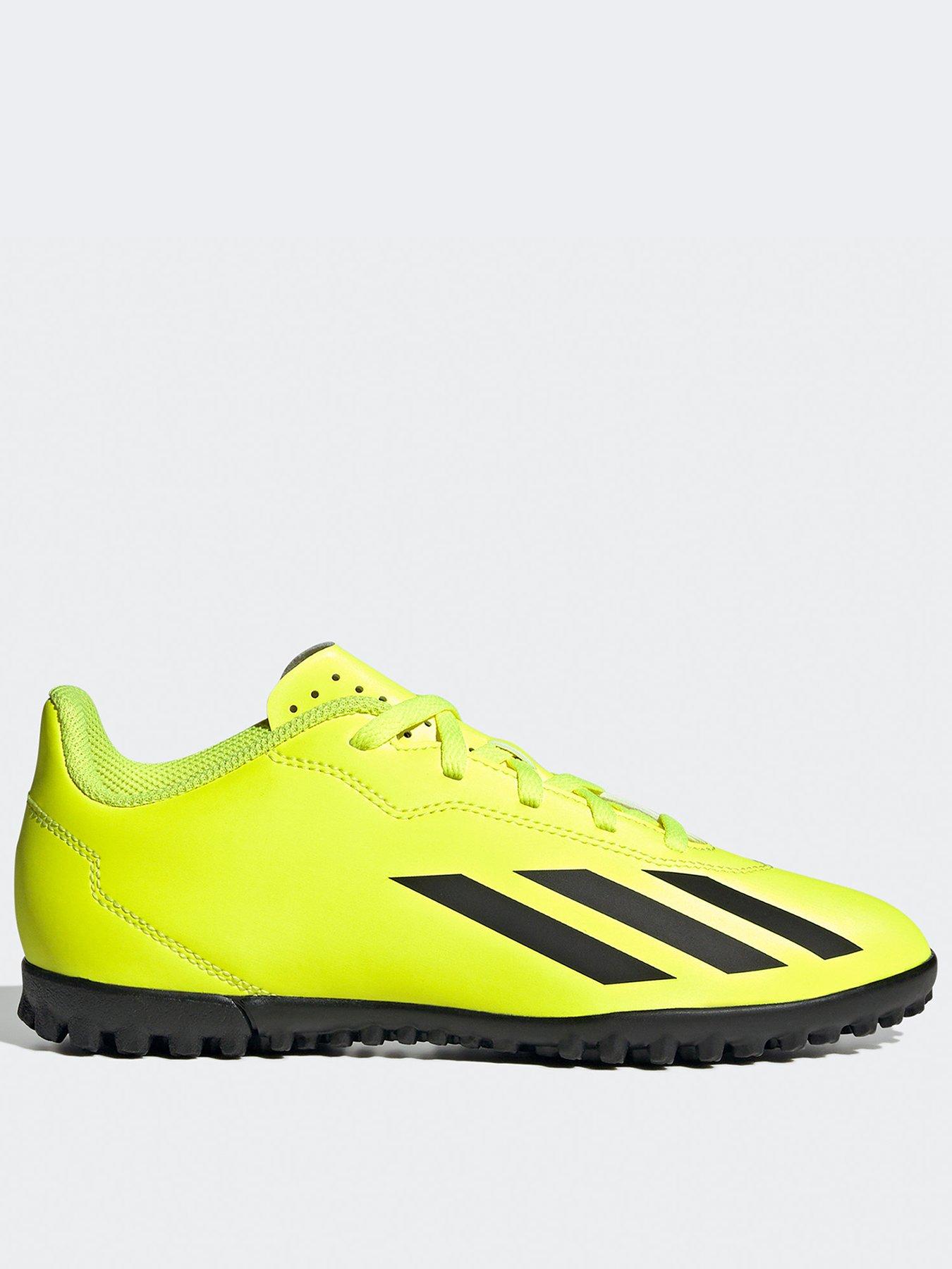 adidas Junior X Crazyfast Club Astro Turf Football Boots - Yellow/Black/White, Black/White, Size 12
