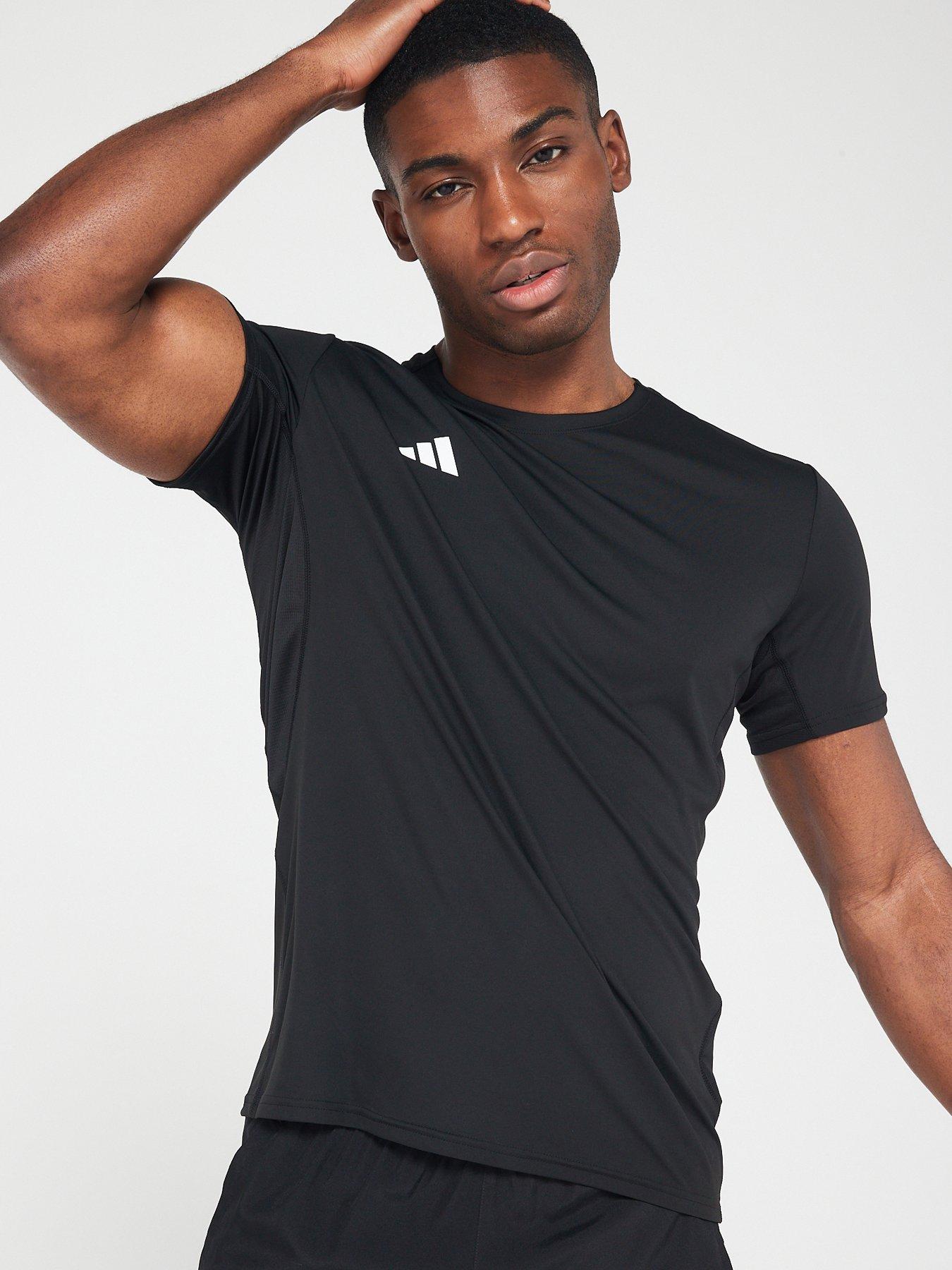 adidas Men's Running Adizero Tee, Black, Size 2Xl, Men