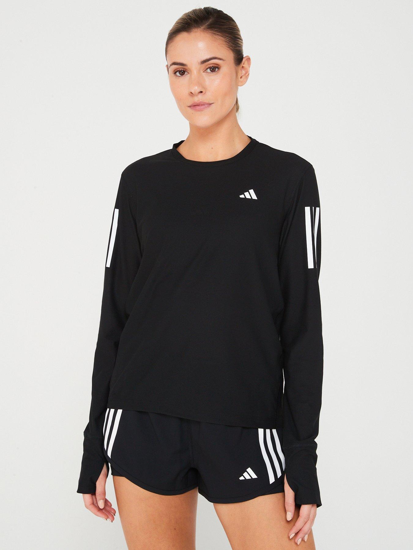Image 1 of 6 of adidas Women's Running Own The Run Long Sleeve Tee - Black