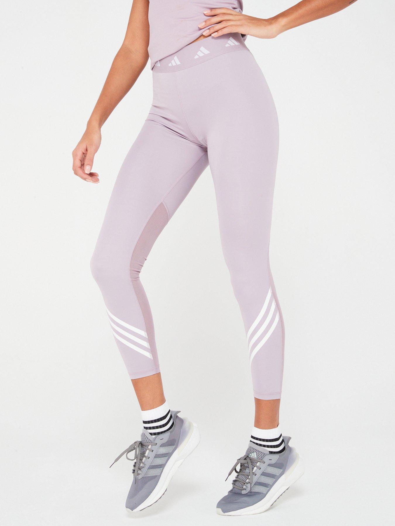 TechFit Leggings with Transparent Mesh and Side Pockets in Pink