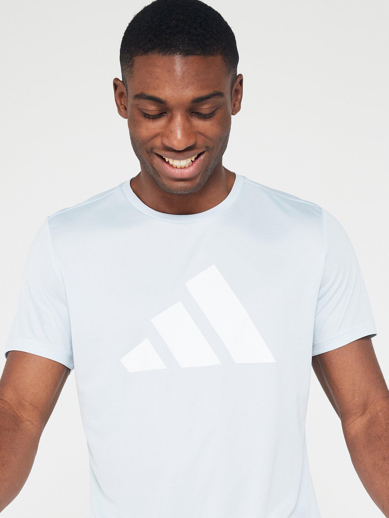 adidas Men's Running Run It T-Shirt - Blue | Very.co.uk