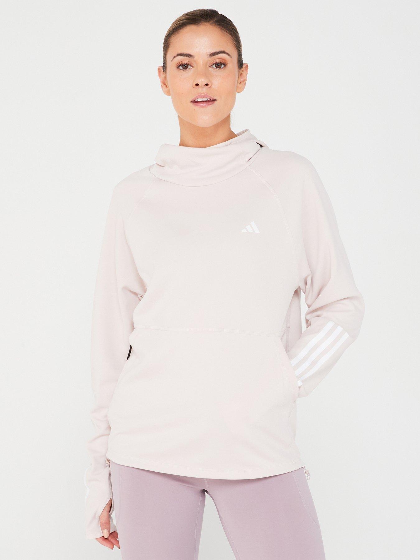 undefined Women's Running Own The Run 3 Stripes Hoodie - Pink
