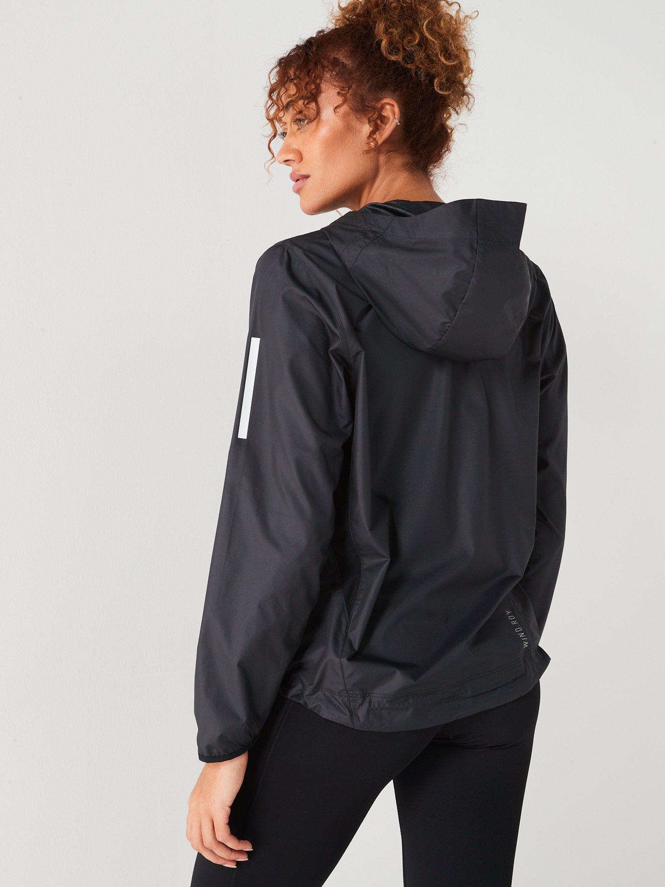 Adidas own the run jacket black sale