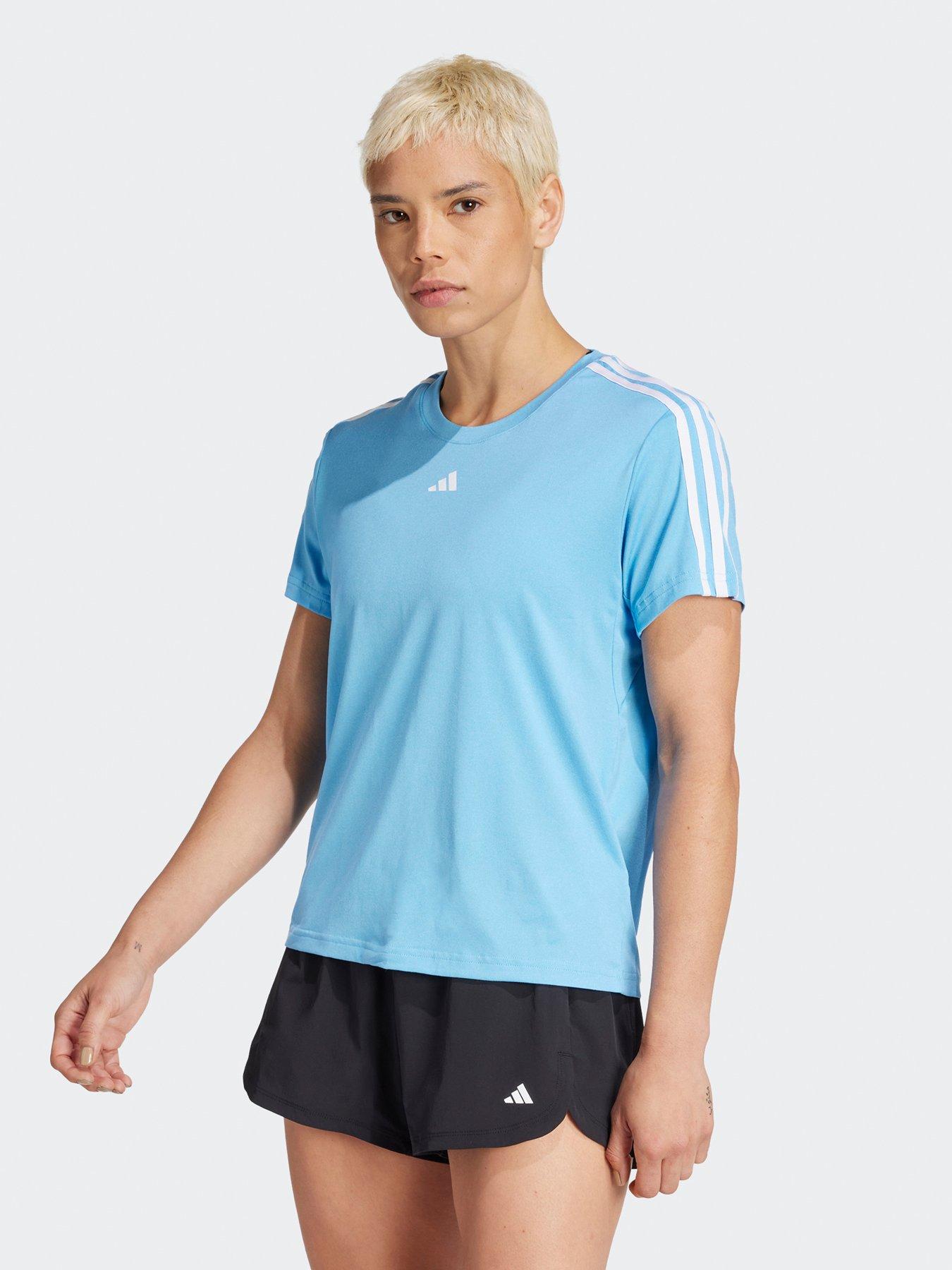 Adidas essential 3 stripe t shirt best sale