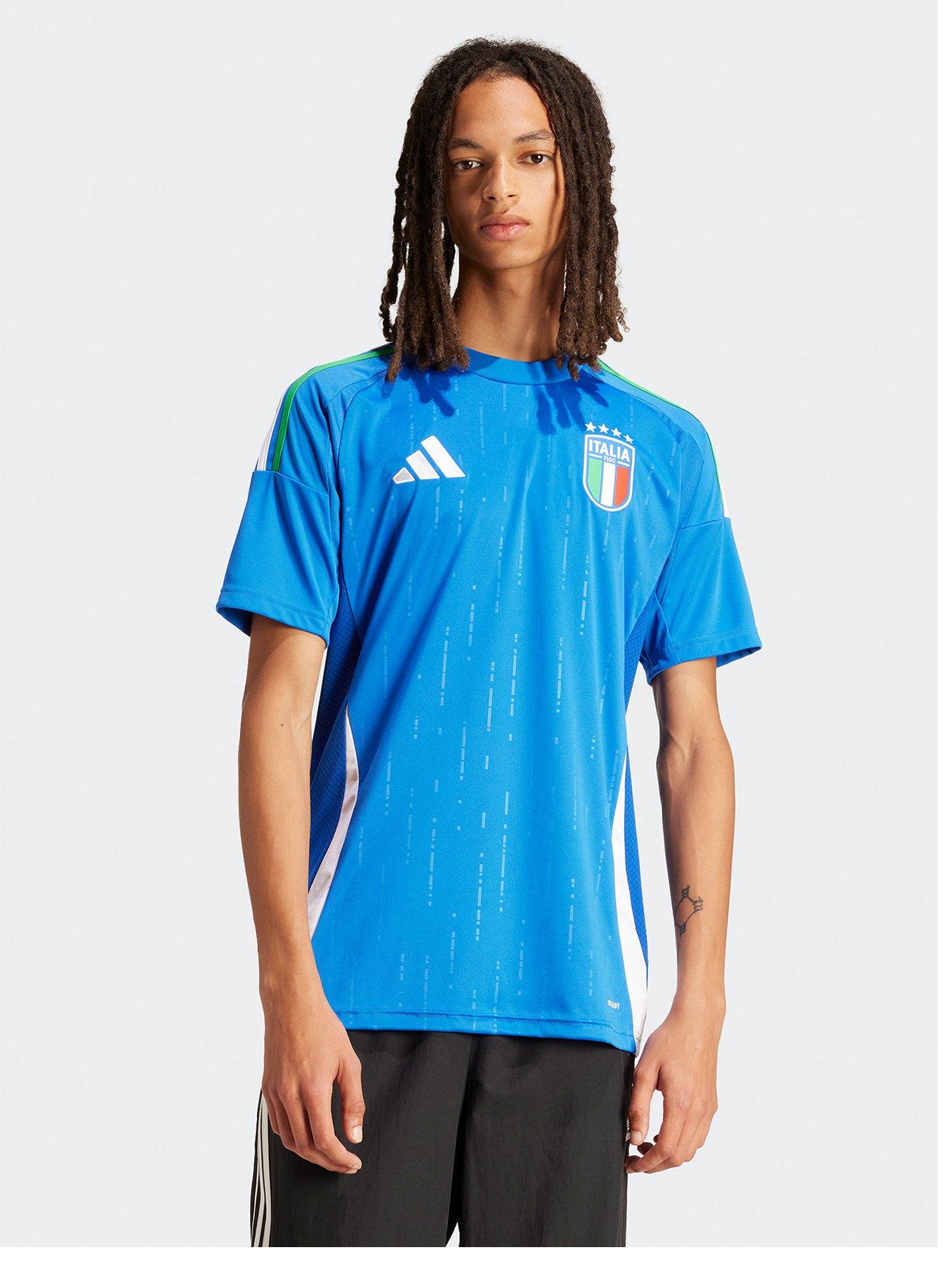 adidas Mens Italy Home Replica Shirt -blue, Blue, Size S, Men