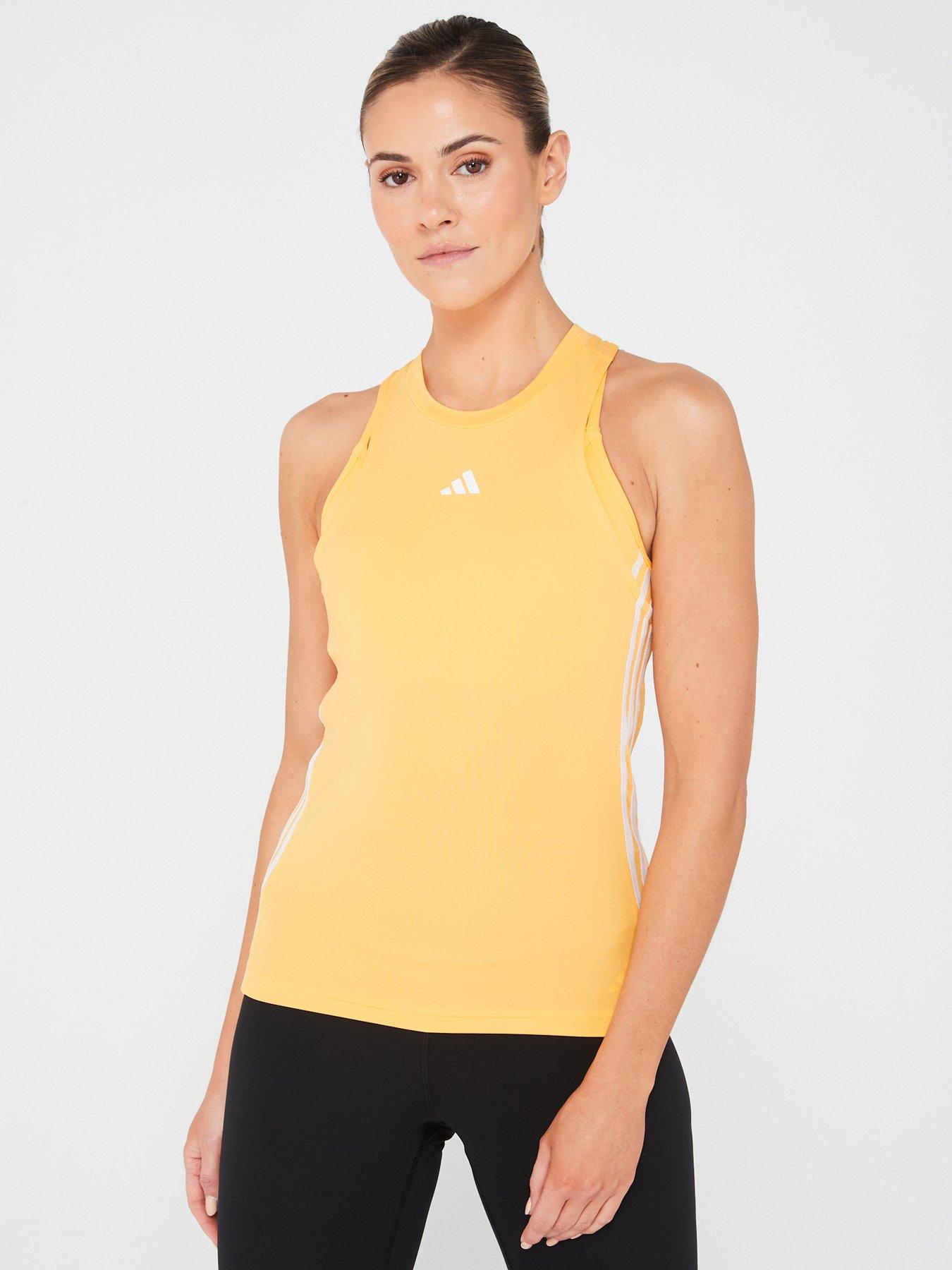 Image 1 of 4 of adidas Womens Train Essentials 3 Stripe Tank - Orange