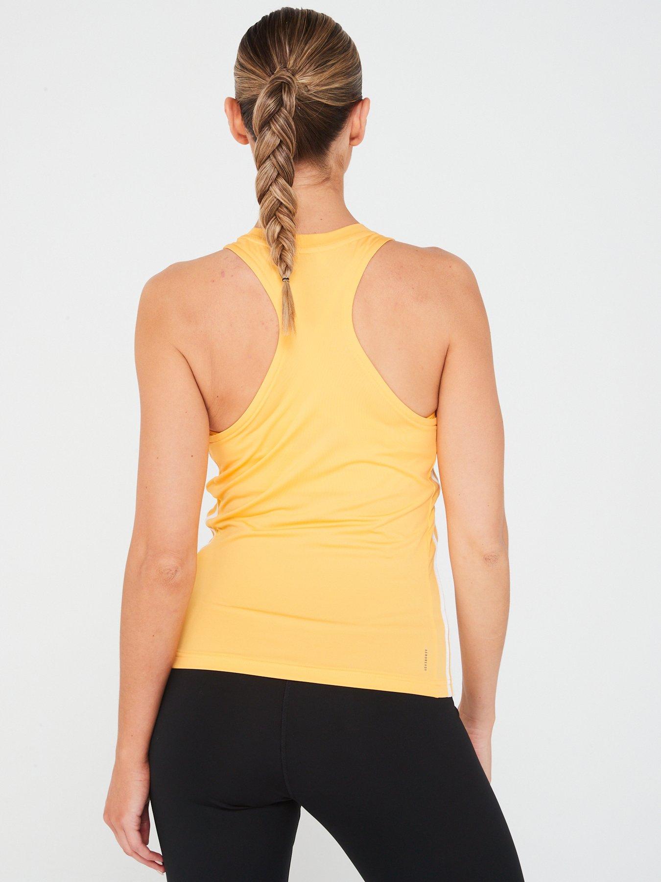 Image 2 of 4 of adidas Womens Train Essentials 3 Stripe Tank - Orange