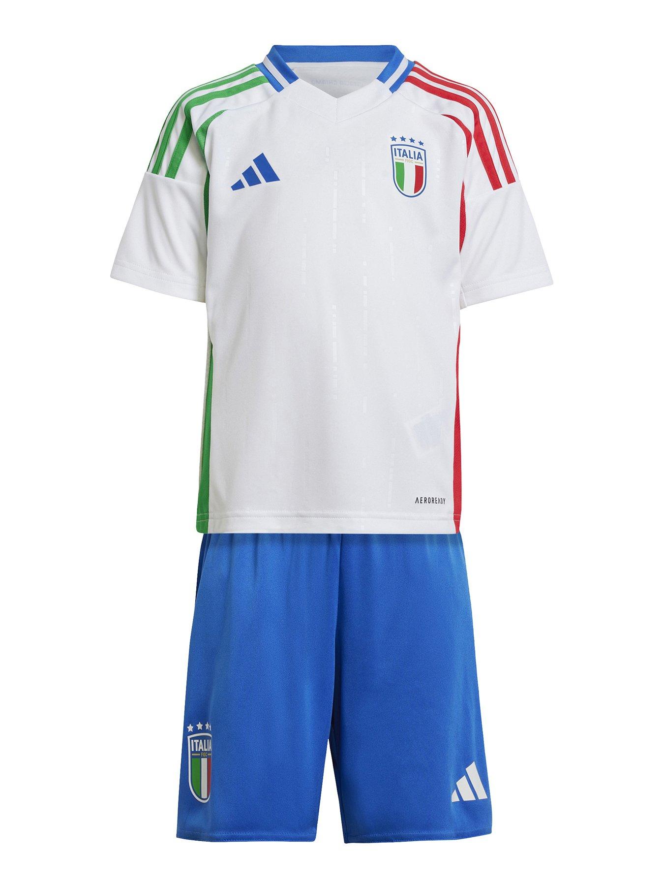 adidas Kids Italy Away Mini Kit -blue, White, Size 4-5 Years