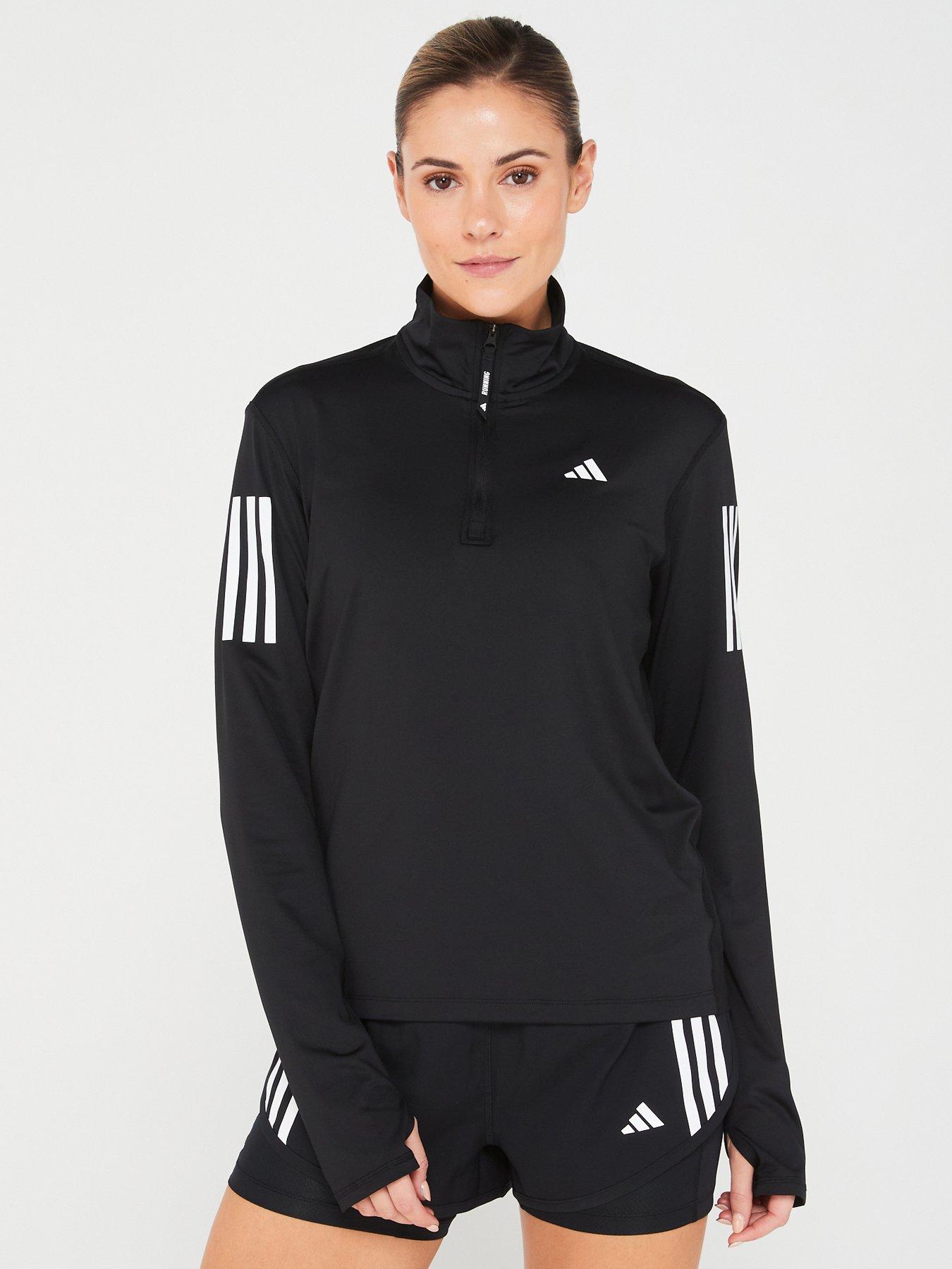 Adidas half outlet zip jacket women's