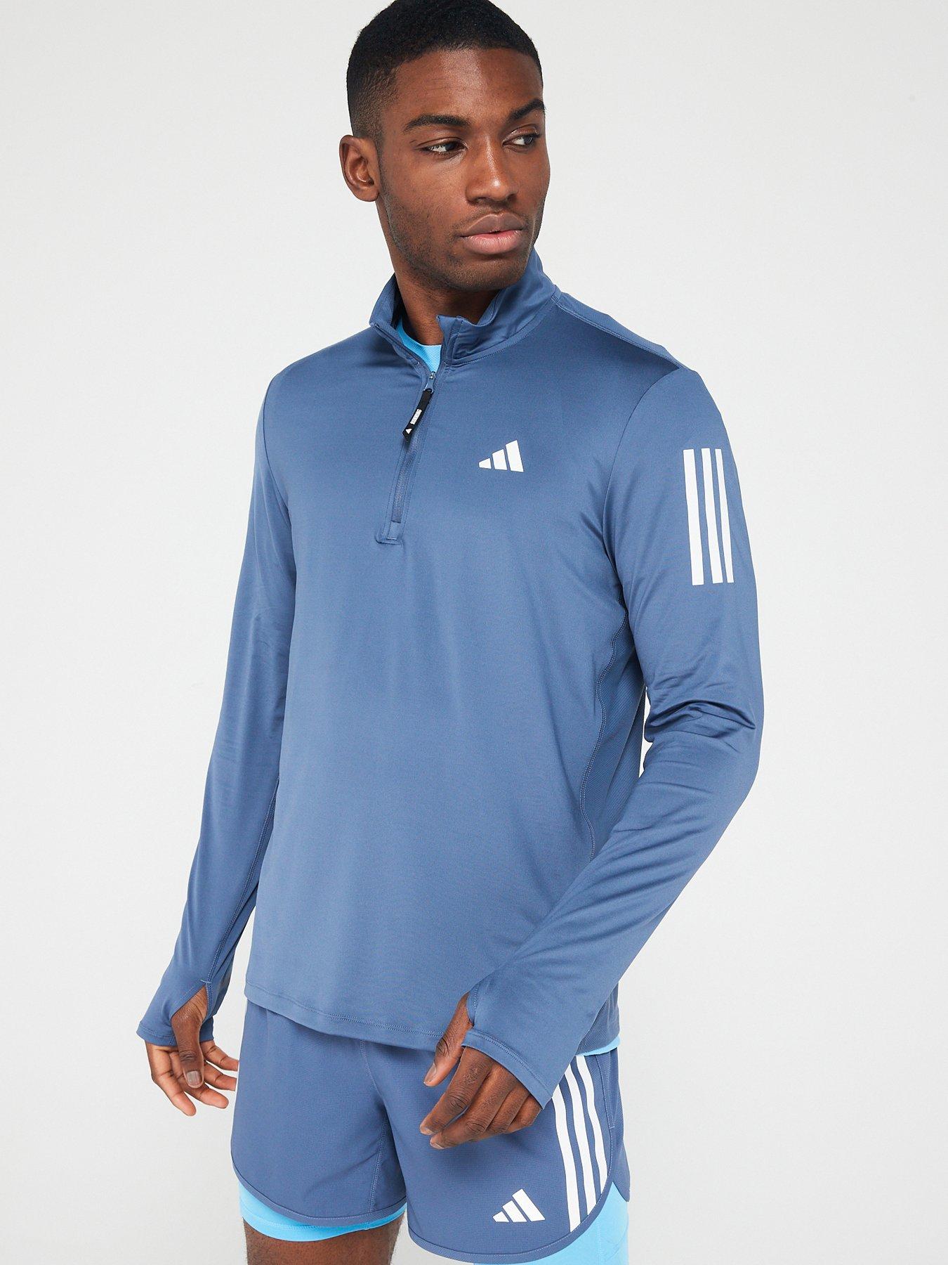 Mens Running Own The Run Half Zip - Navy